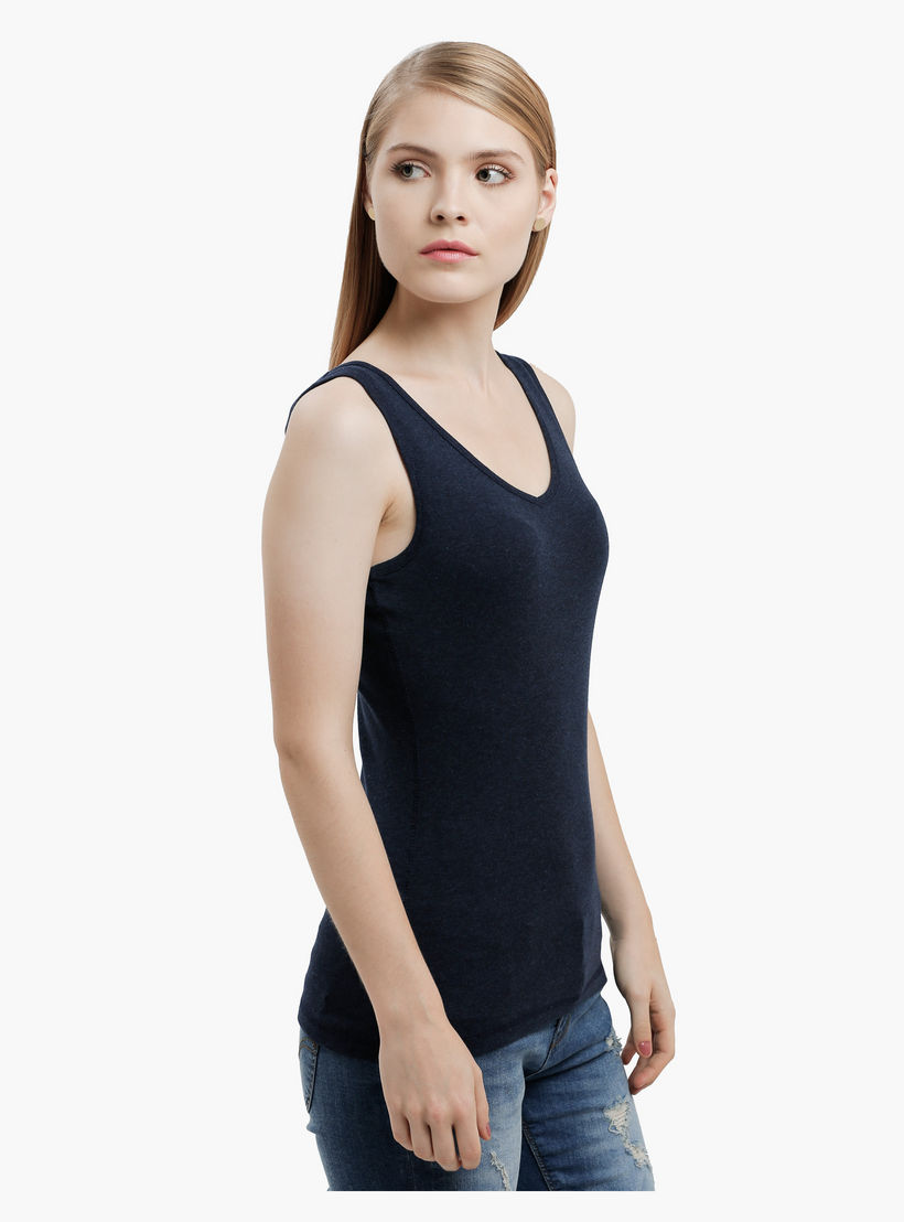 V-Neck Solid Vest-women-clothing-tshirts-image-4