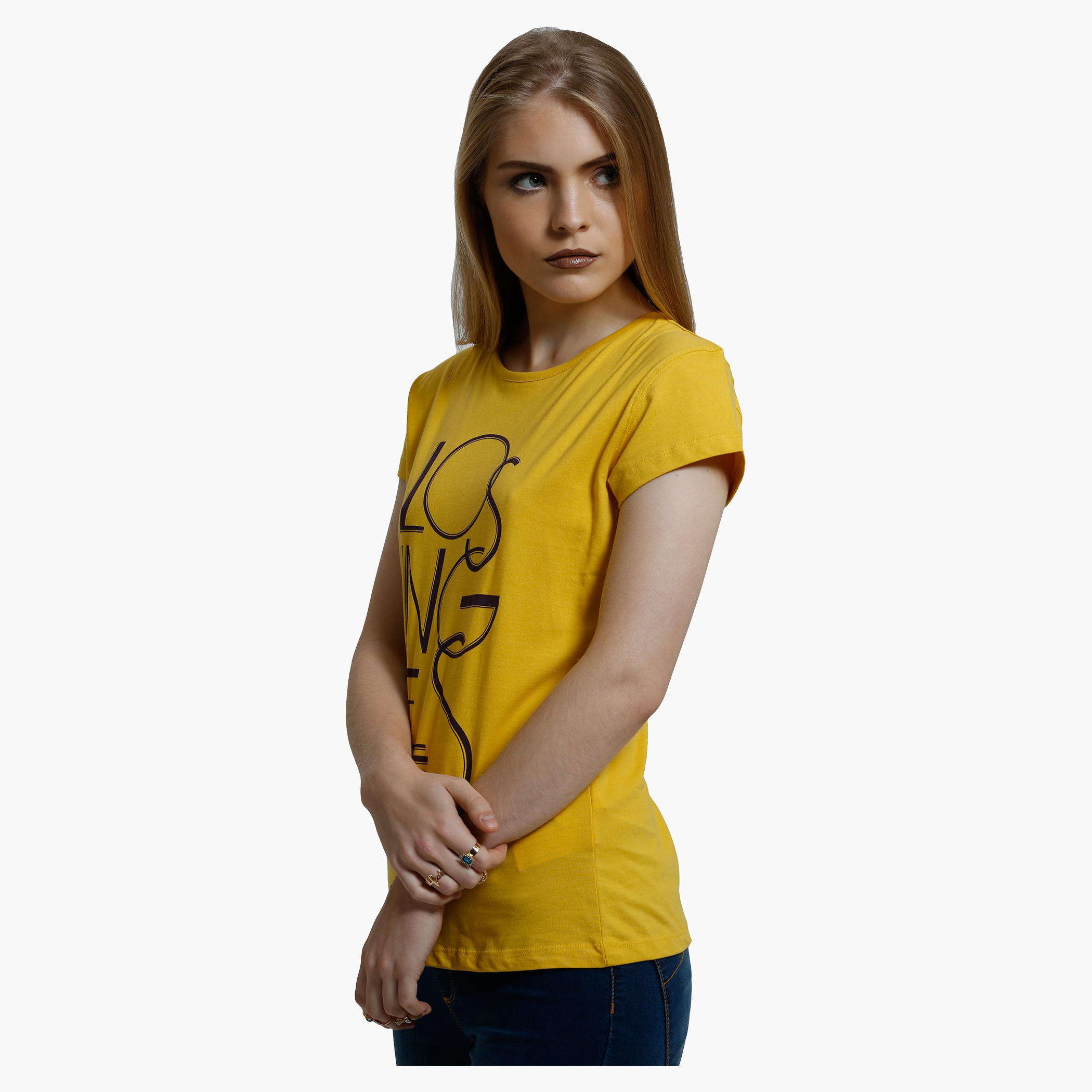 Printed T-Shirt with Crew Neck and Short Sleeves-women-clothing-tshirts-image-3