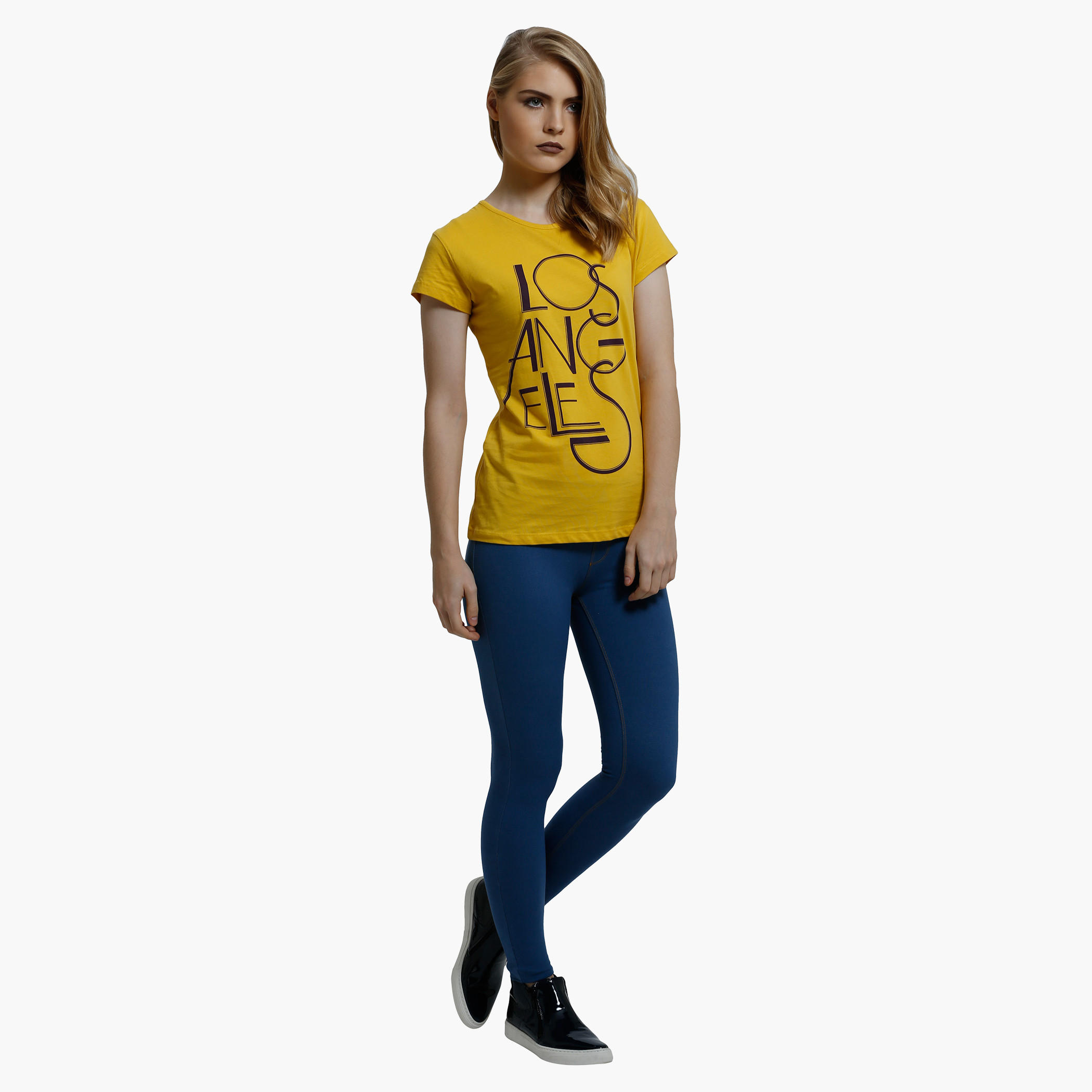 Printed T-Shirt with Crew Neck and Short Sleeves-women-clothing-tshirts-image-5