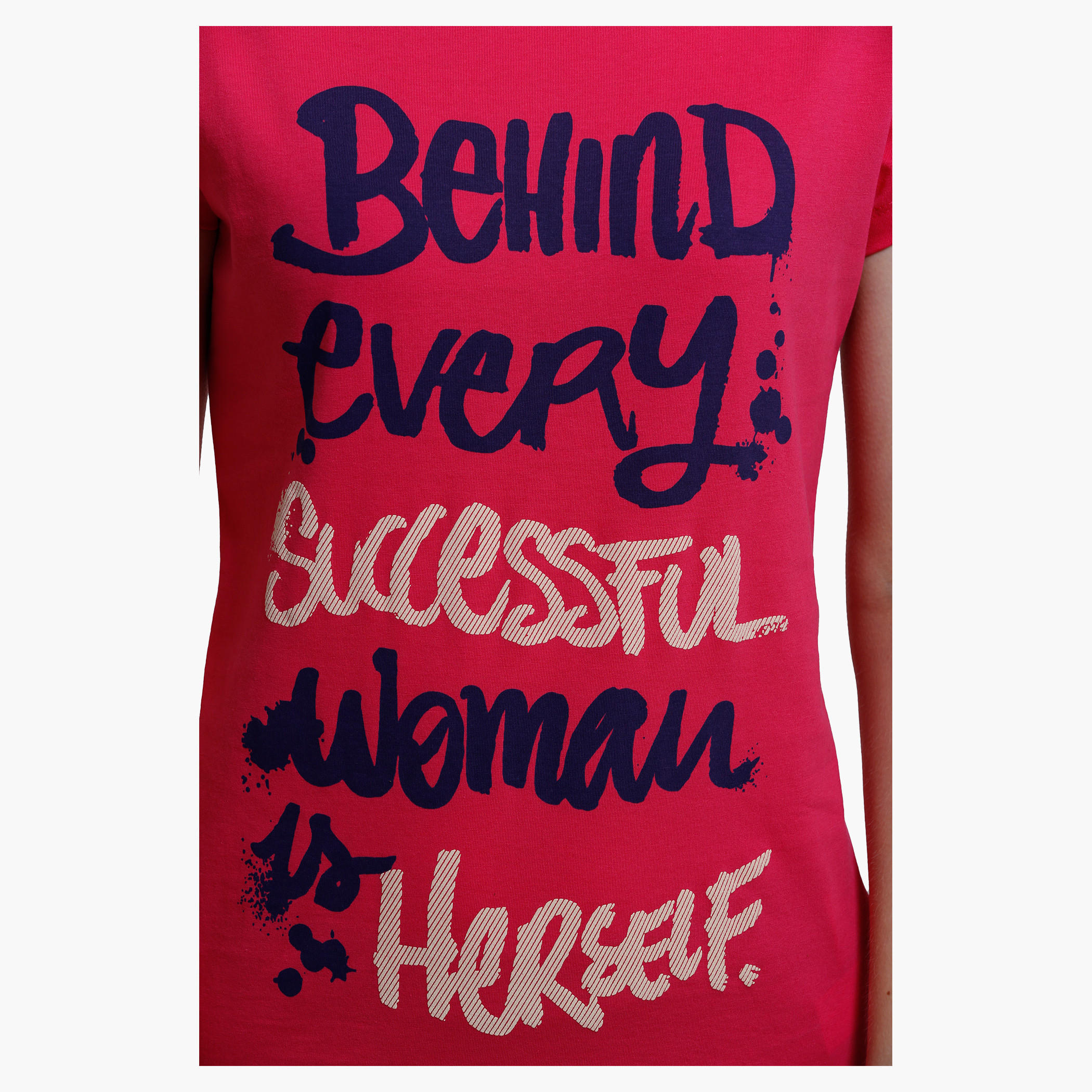 Printed T-Shirt with Crew Neck and Short Sleeves-women-clothing-tshirts-image-2