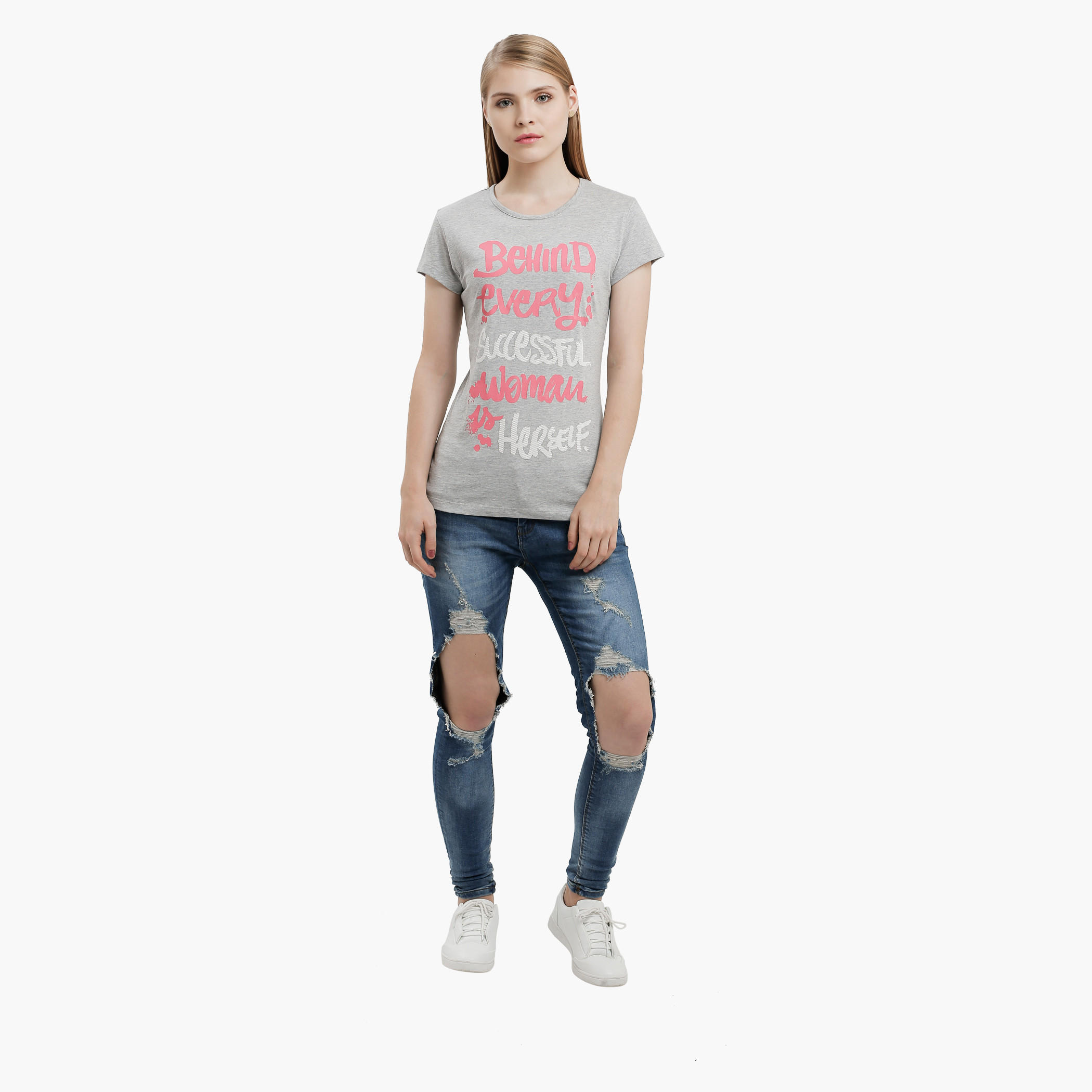Graphic Print T-Shirt with Round Neck and Short Sleeves-women-clothing-tshirts-image-5