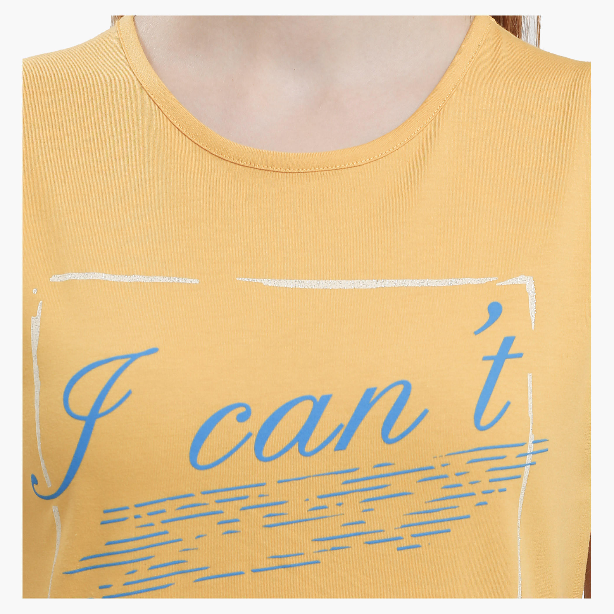 Graphic Print T-Shirt with Round Neck and Short Sleeves-women-clothing-tshirts-image-4