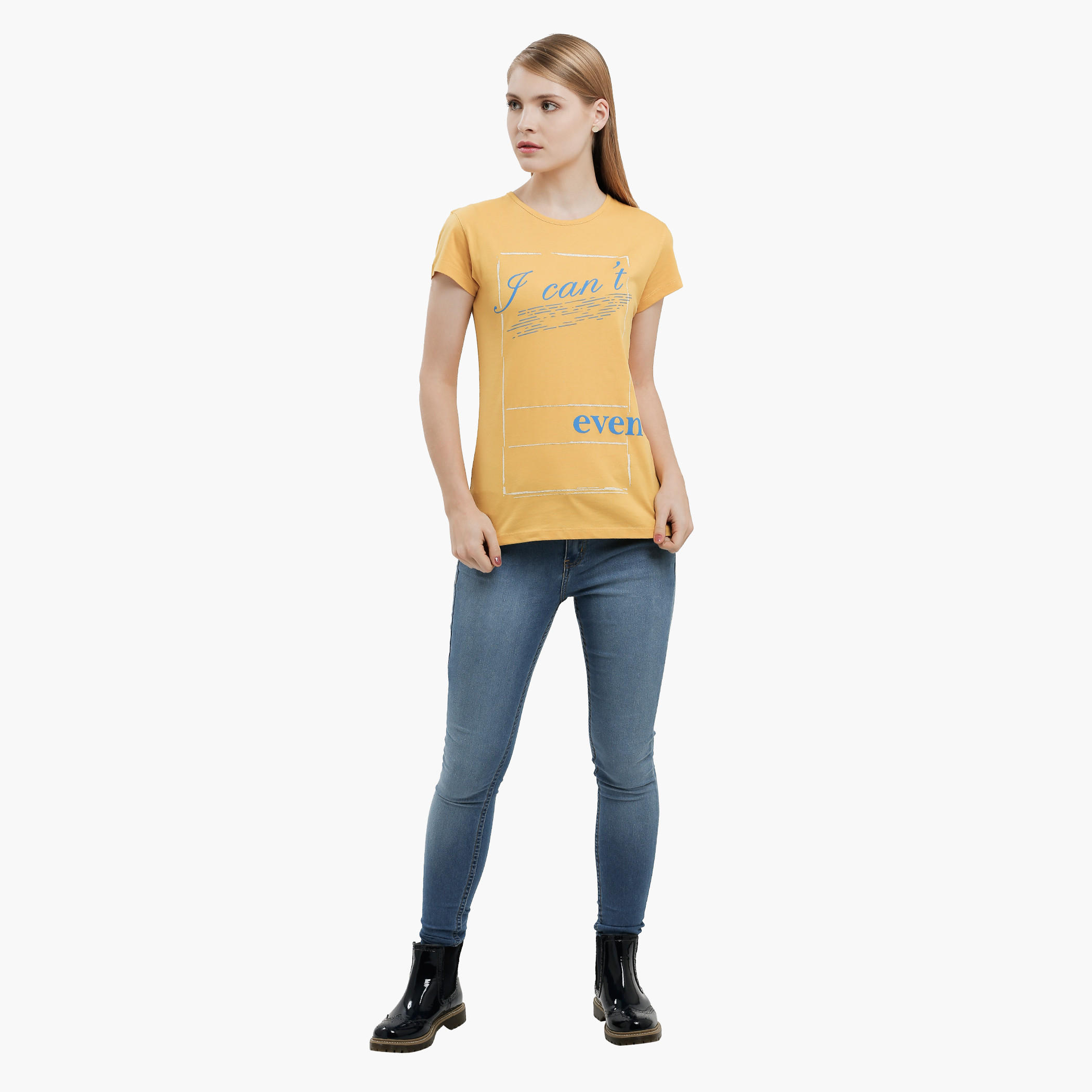 Graphic Print T-Shirt with Round Neck and Short Sleeves-women-clothing-tshirts-image-5