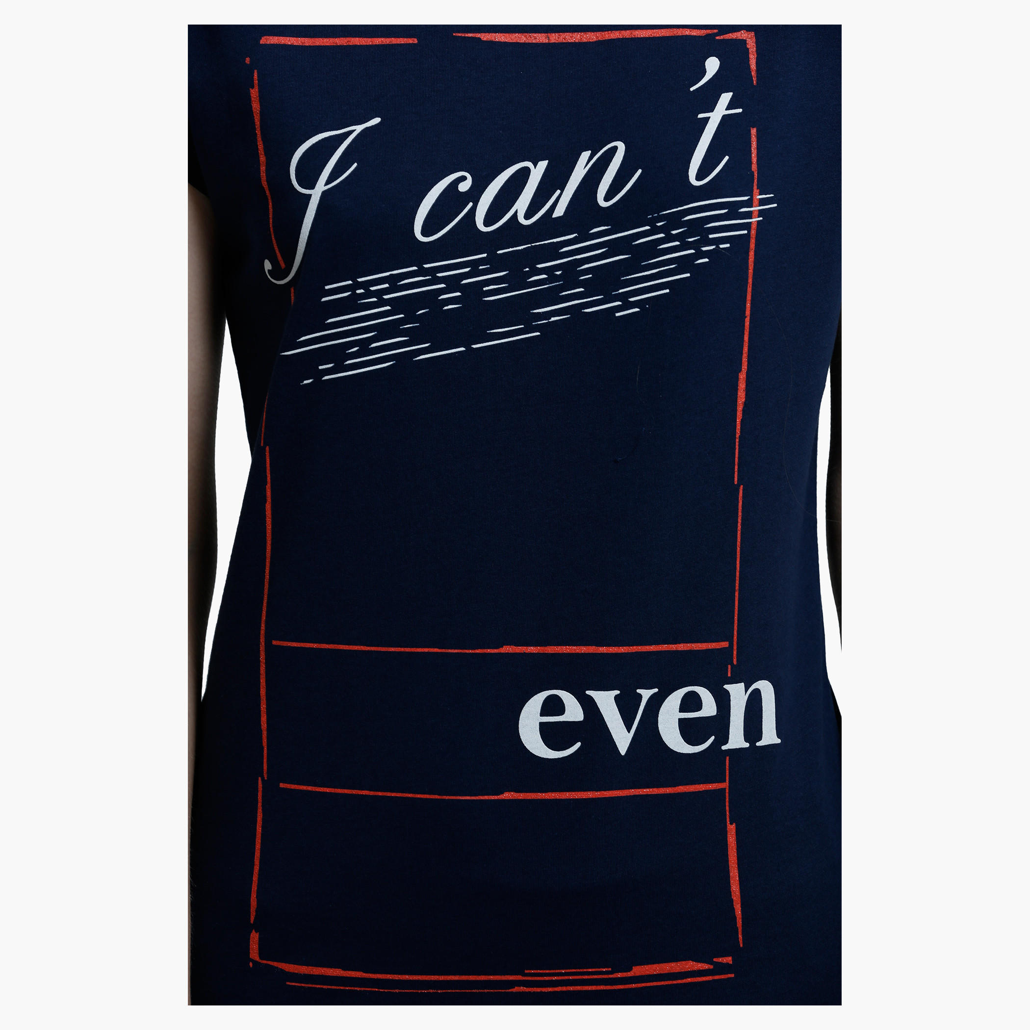 Printed Round Neck T-Shirt with Short Sleeves-women-clothing-tshirts-image-4
