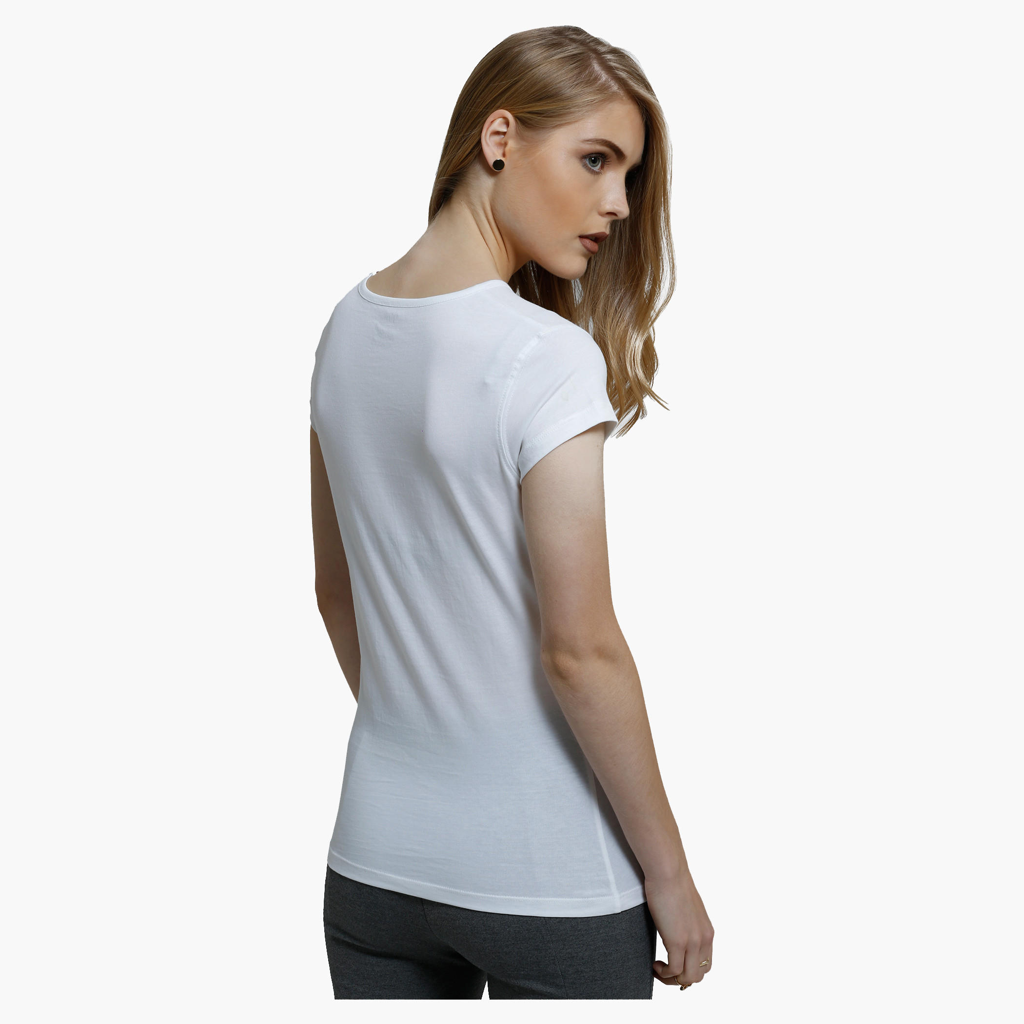Printed T-Shirt with Crew Neck and Short Sleeves-women-clothing-tshirts-image-2