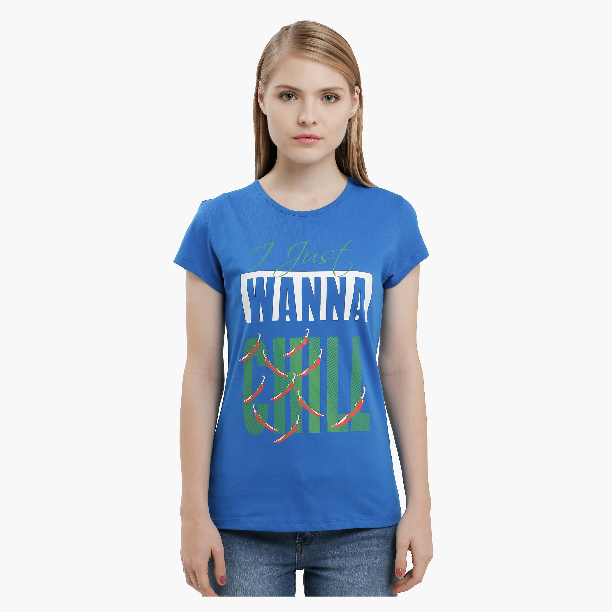 Graphic Print T-Shirt with Round Neck and Short Sleeves-women-clothing-tshirts-image-1