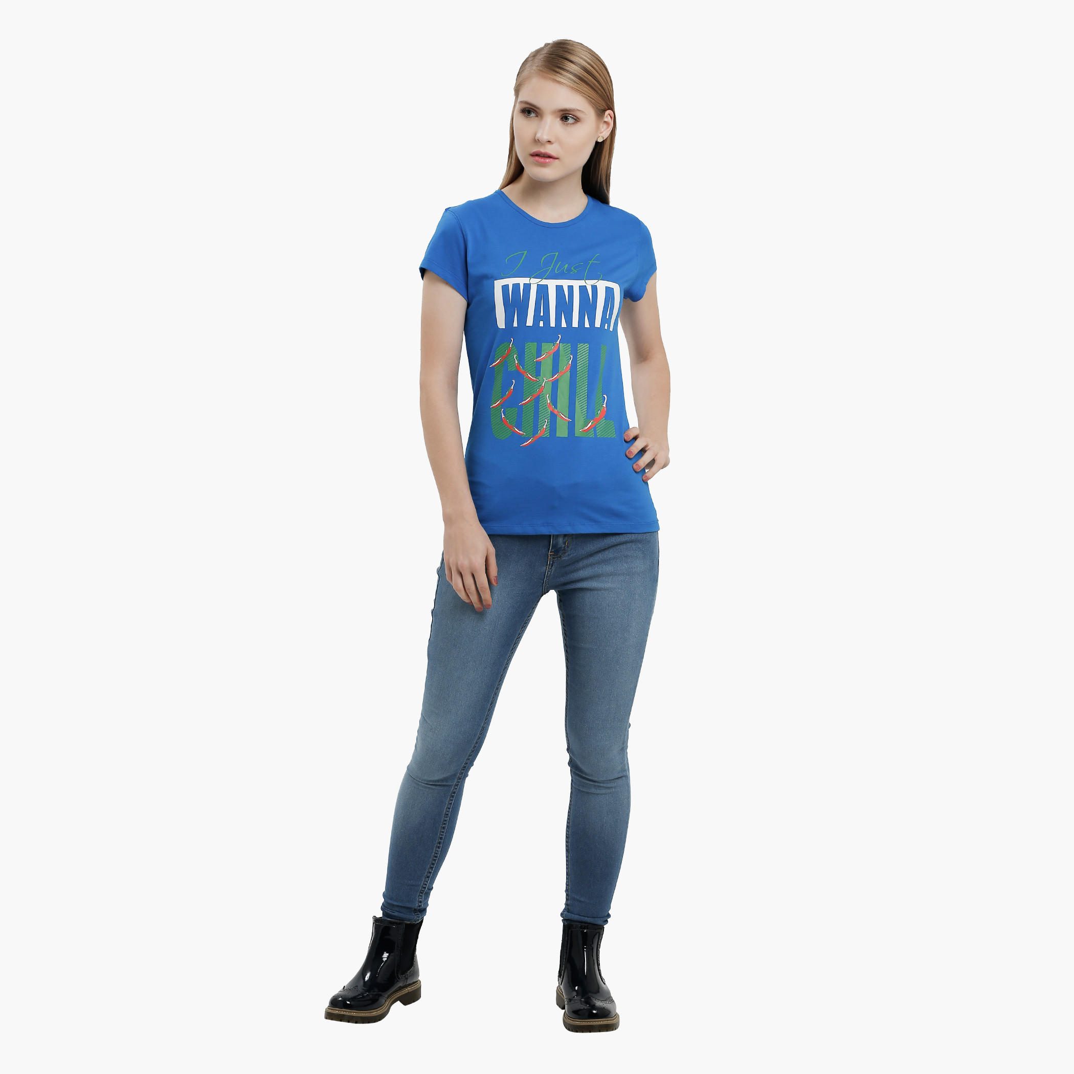Graphic Print T-Shirt with Round Neck and Short Sleeves-women-clothing-tshirts-image-5