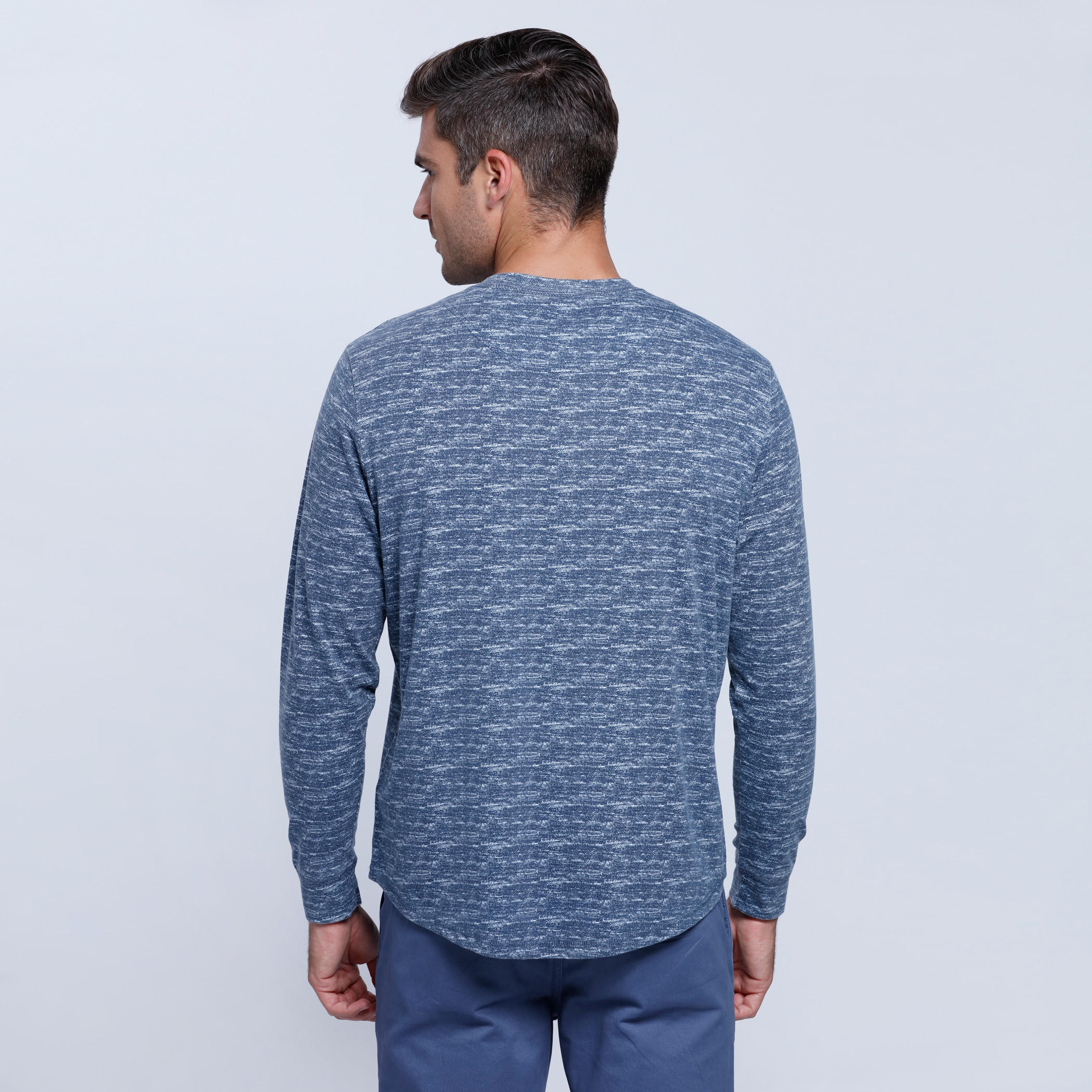 Melange Print T-Shirt with Henley Neck and Long Sleeves-men-clothing-tshirtsandpolos-tshirts-image-7