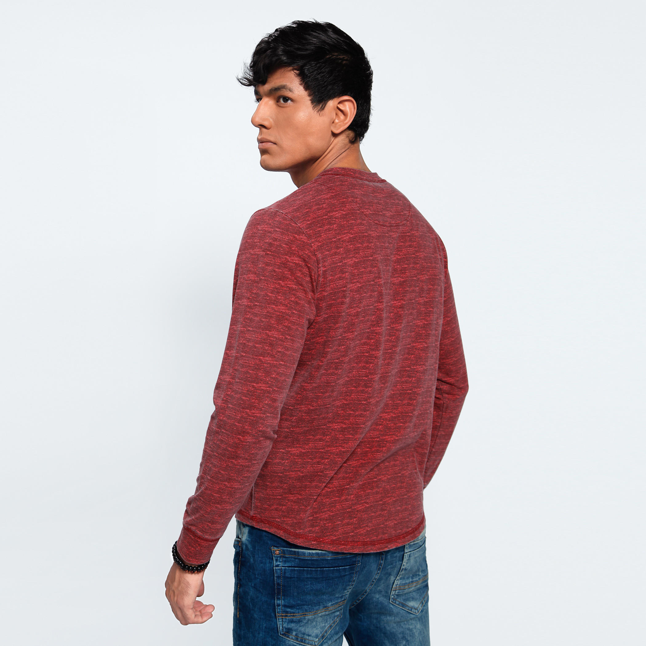 Printed T-Shirt with Henley Neck and Long Sleeves-men-clothing-tshirtsandpolos-tshirts-image-2