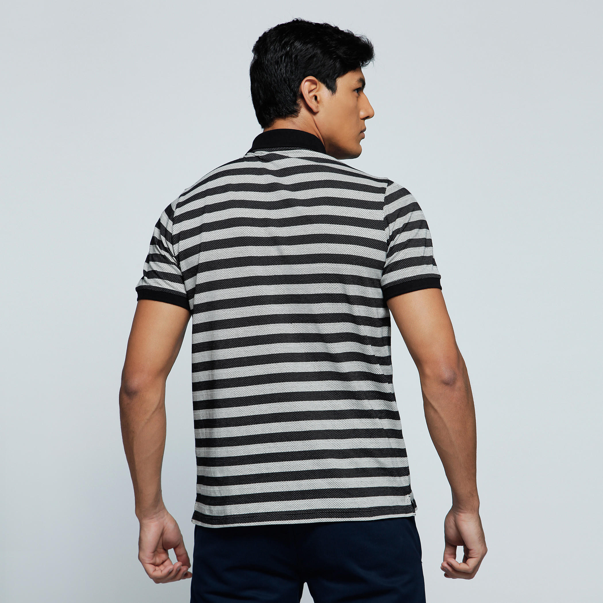 Printed Polo Neck T-Shirt with Short Sleeves-men-clothing-tshirtsandpolos-polos-image-2
