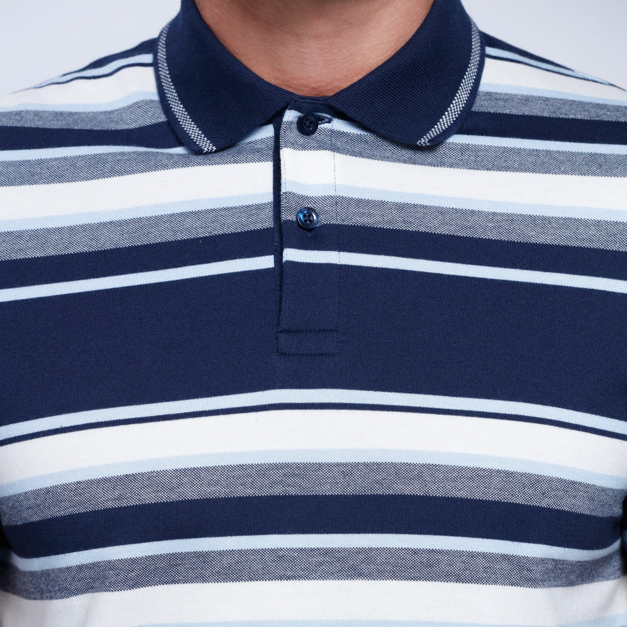 Striped T-Shirt with Polo Neck and Short Sleeves-men-clothing-tshirtsandpolos-polos-image-4
