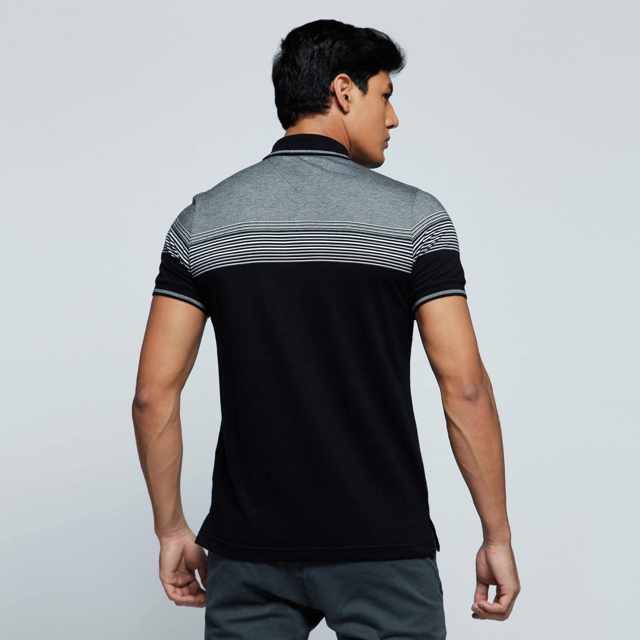 Printed Polo Neck T-Shirt with Short Sleeves-men-clothing-tshirtsandpolos-polos-image-2