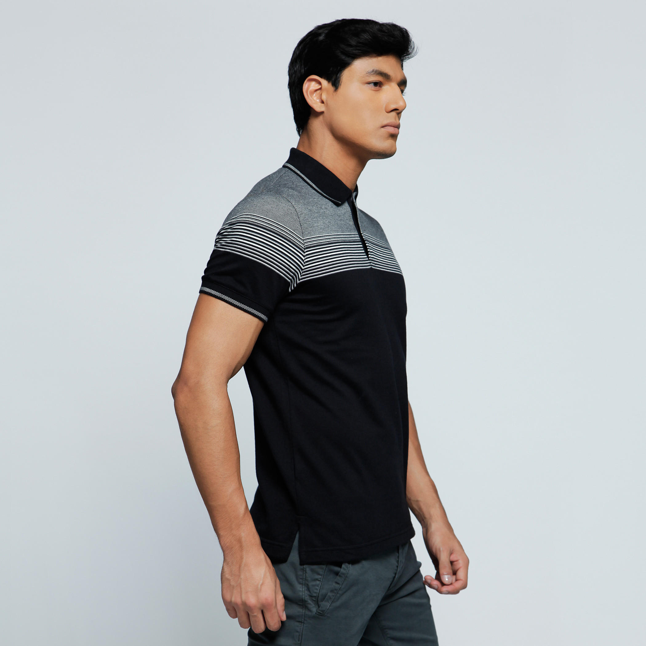 Printed Polo Neck T-Shirt with Short Sleeves-men-clothing-tshirtsandpolos-polos-image-3