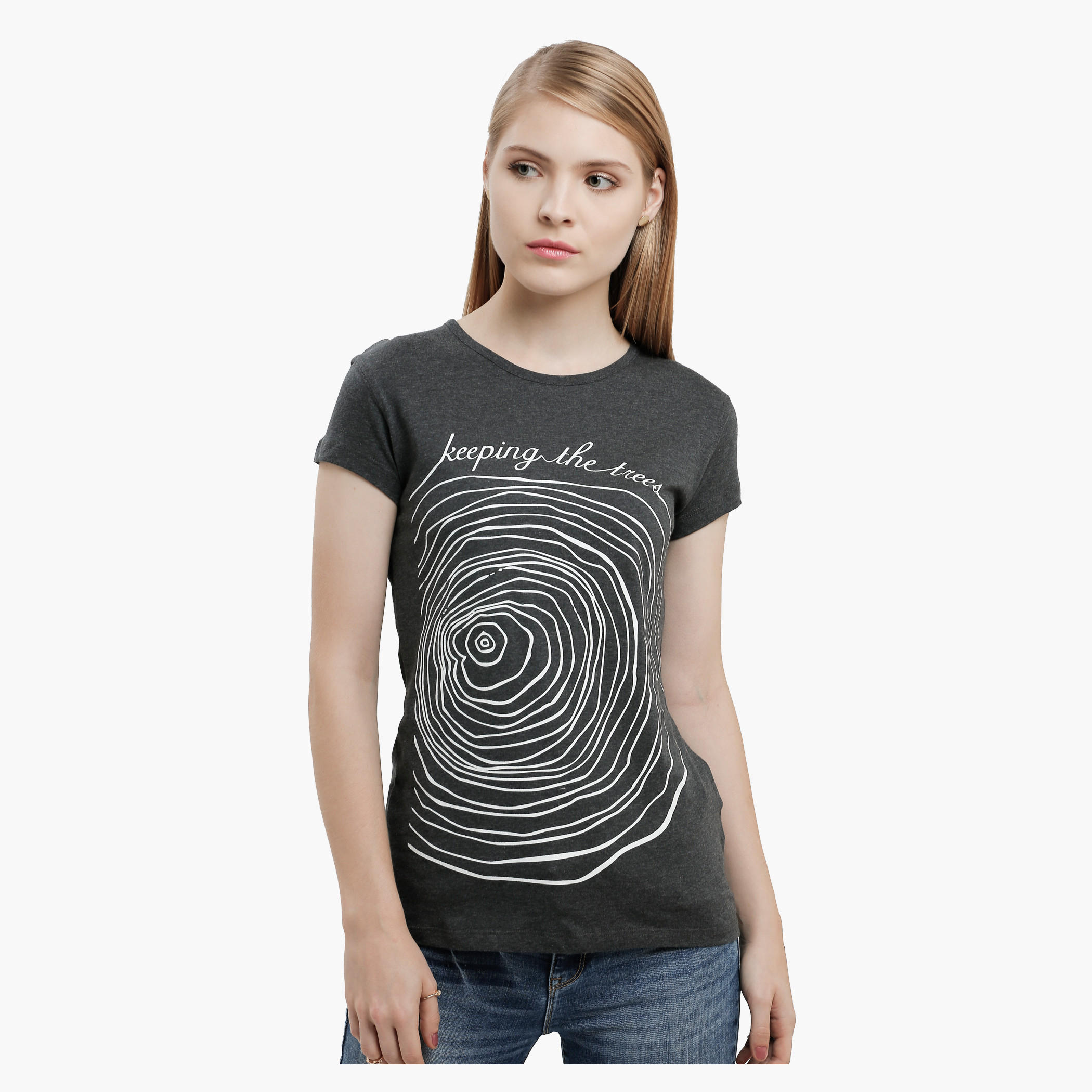 Graphic Print T-Shirt with Round Neck and Short Sleeves-women-clothing-tshirts-image-1