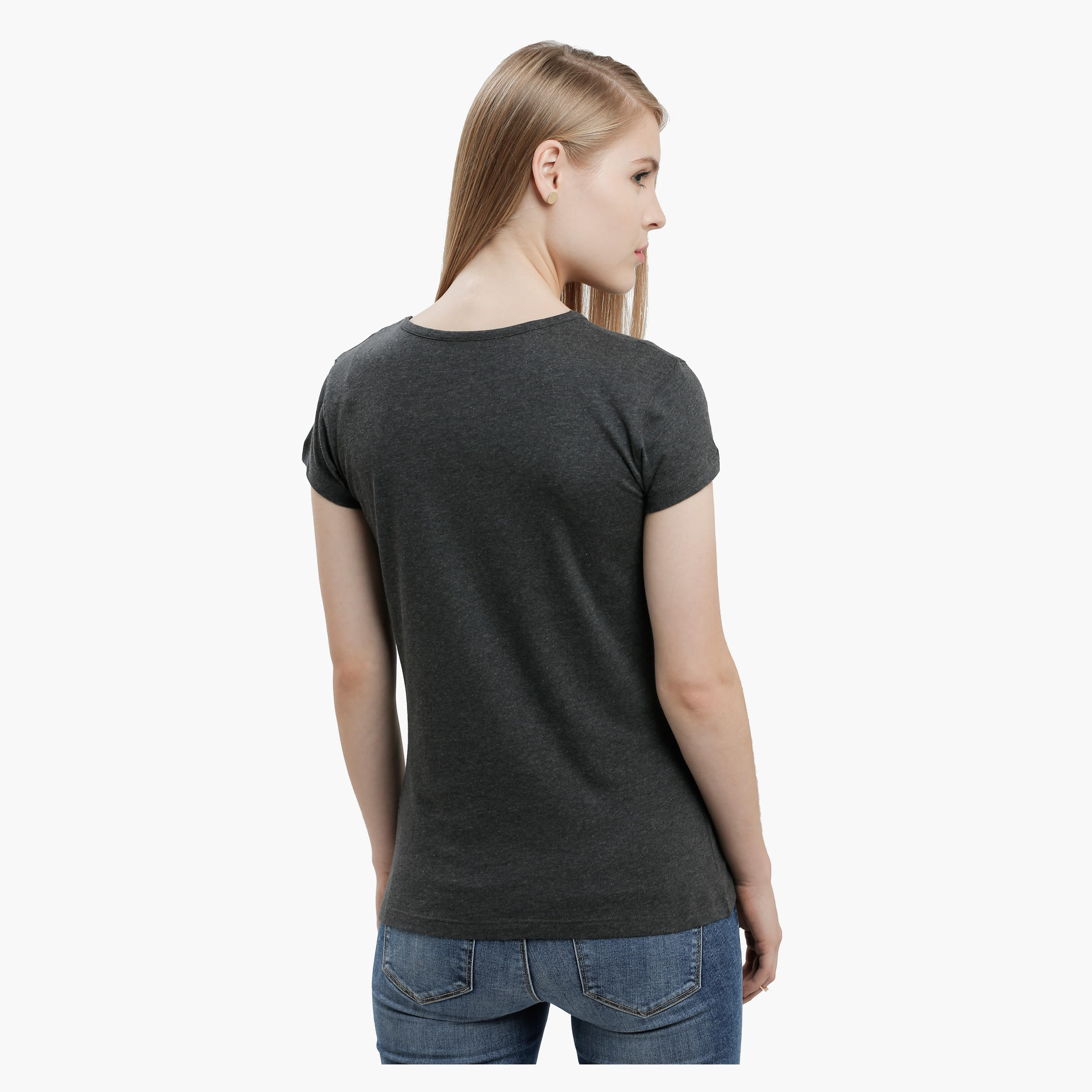 Graphic Print T-Shirt with Round Neck and Short Sleeves-women-clothing-tshirts-image-2