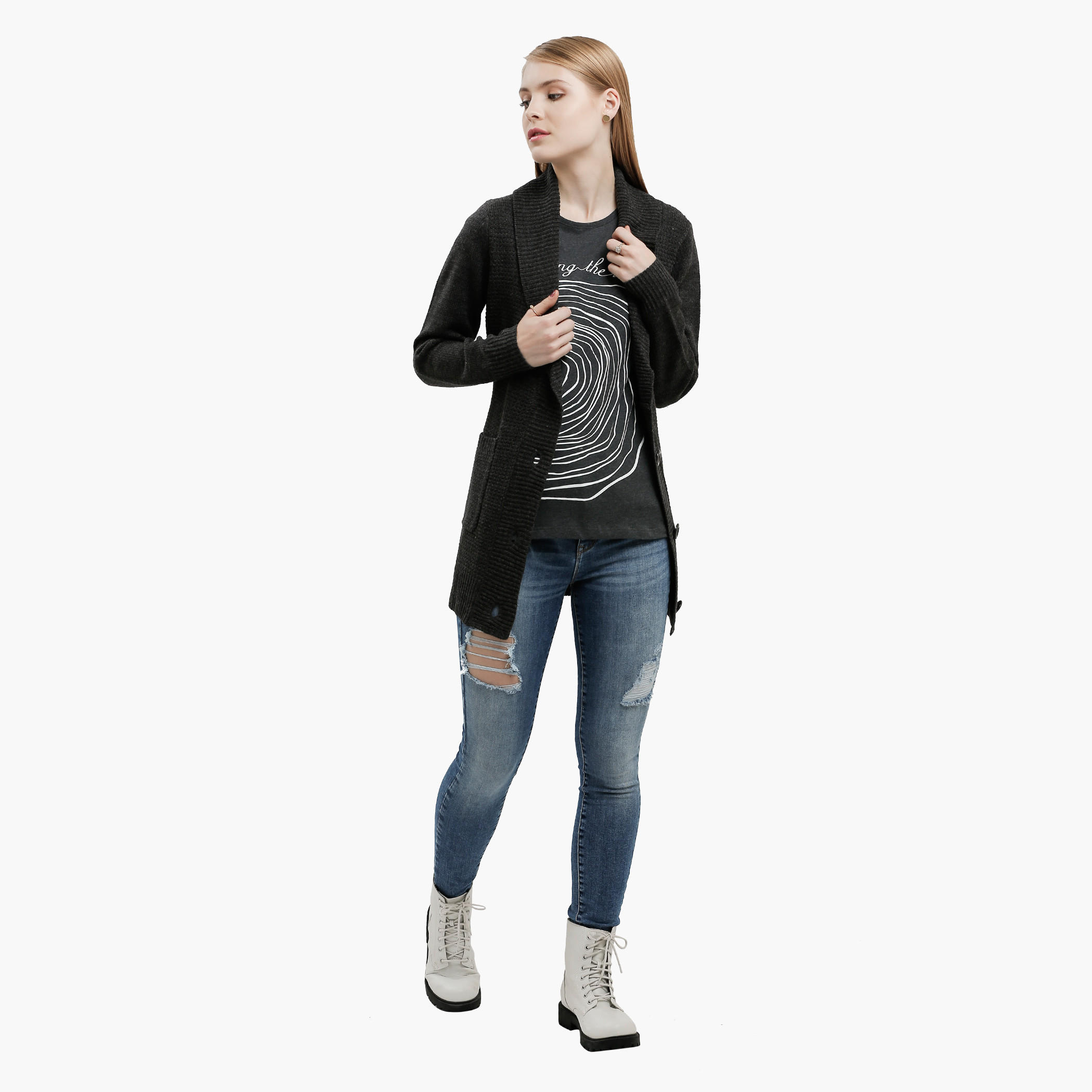Graphic Print T-Shirt with Round Neck and Short Sleeves-women-clothing-tshirts-image-5
