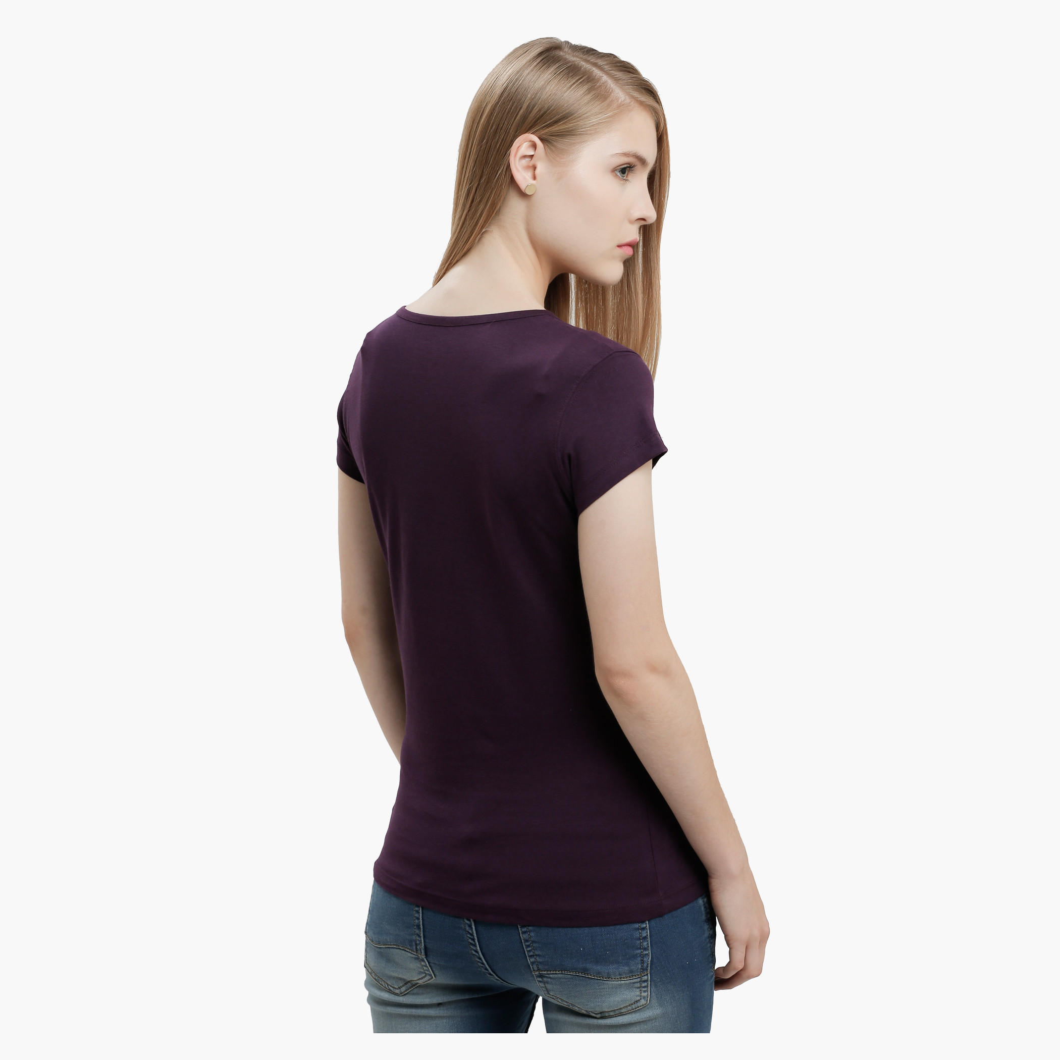 Graphic Print T-Shirt with Round Neck and Short Sleeves-women-clothing-tshirts-image-7