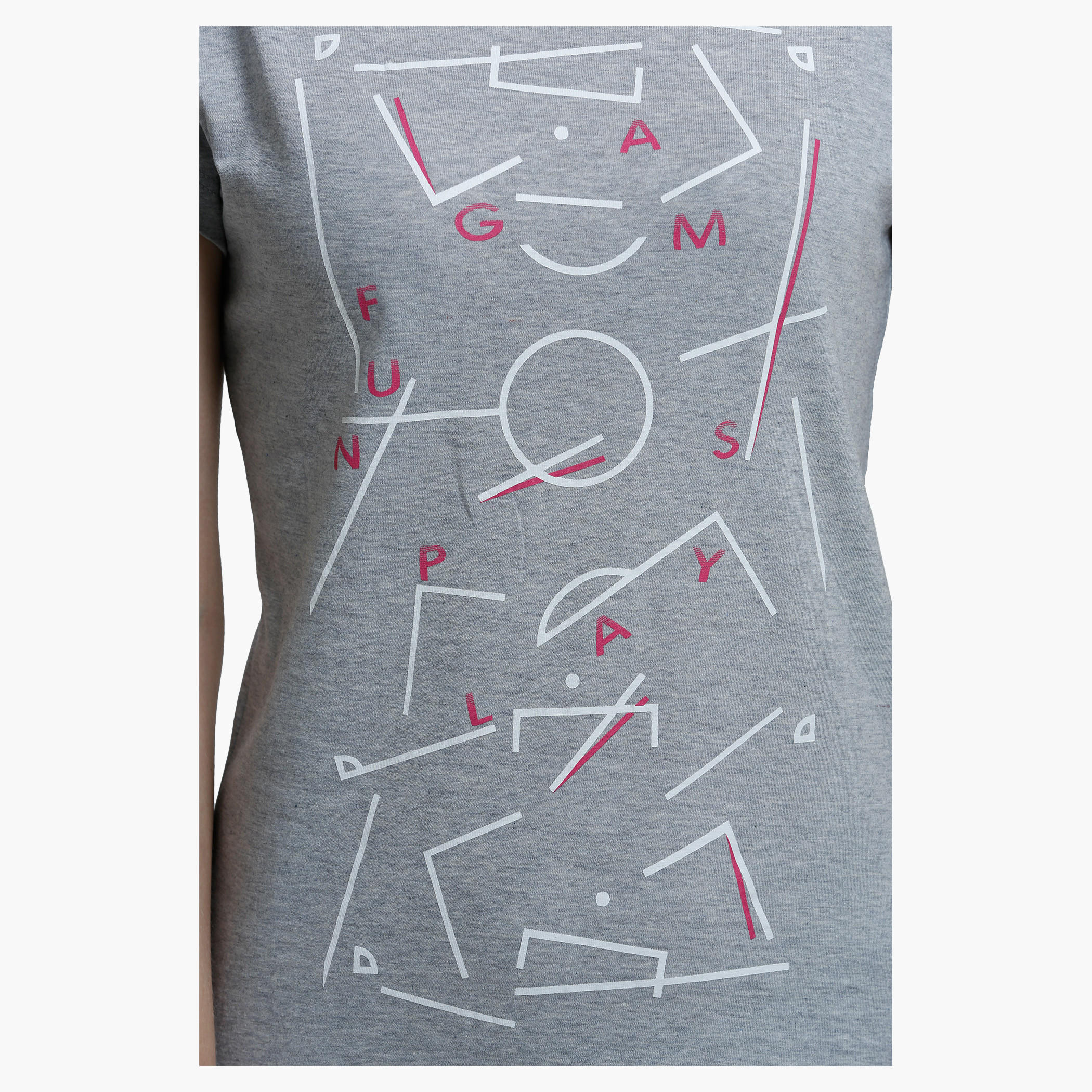 Printed Round Neck T-Shirt with Short Sleeves-women-clothing-tshirts-image-4