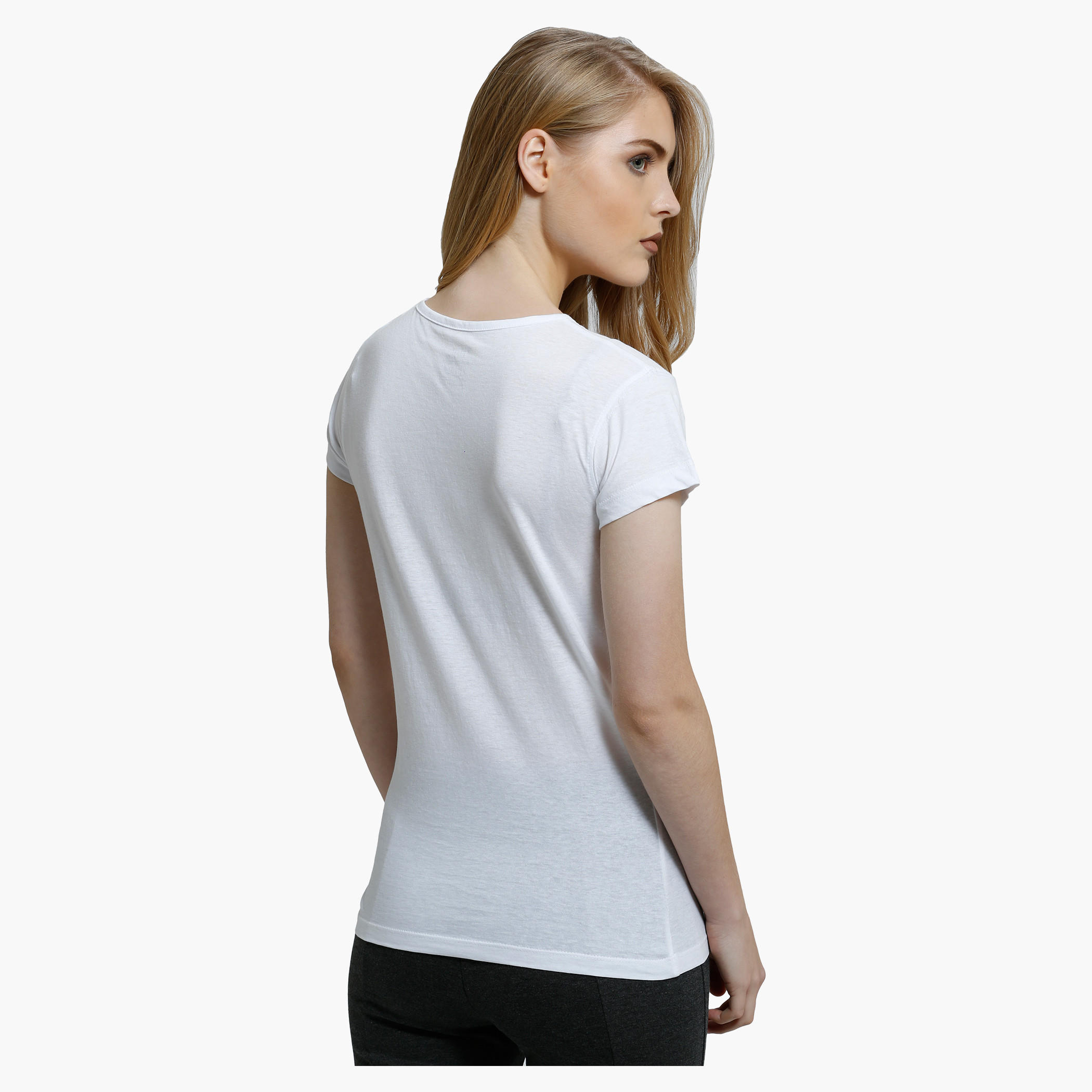 Printed T-Shirt with Crew Neck and Short Sleeves-women-clothing-tshirts-image-2