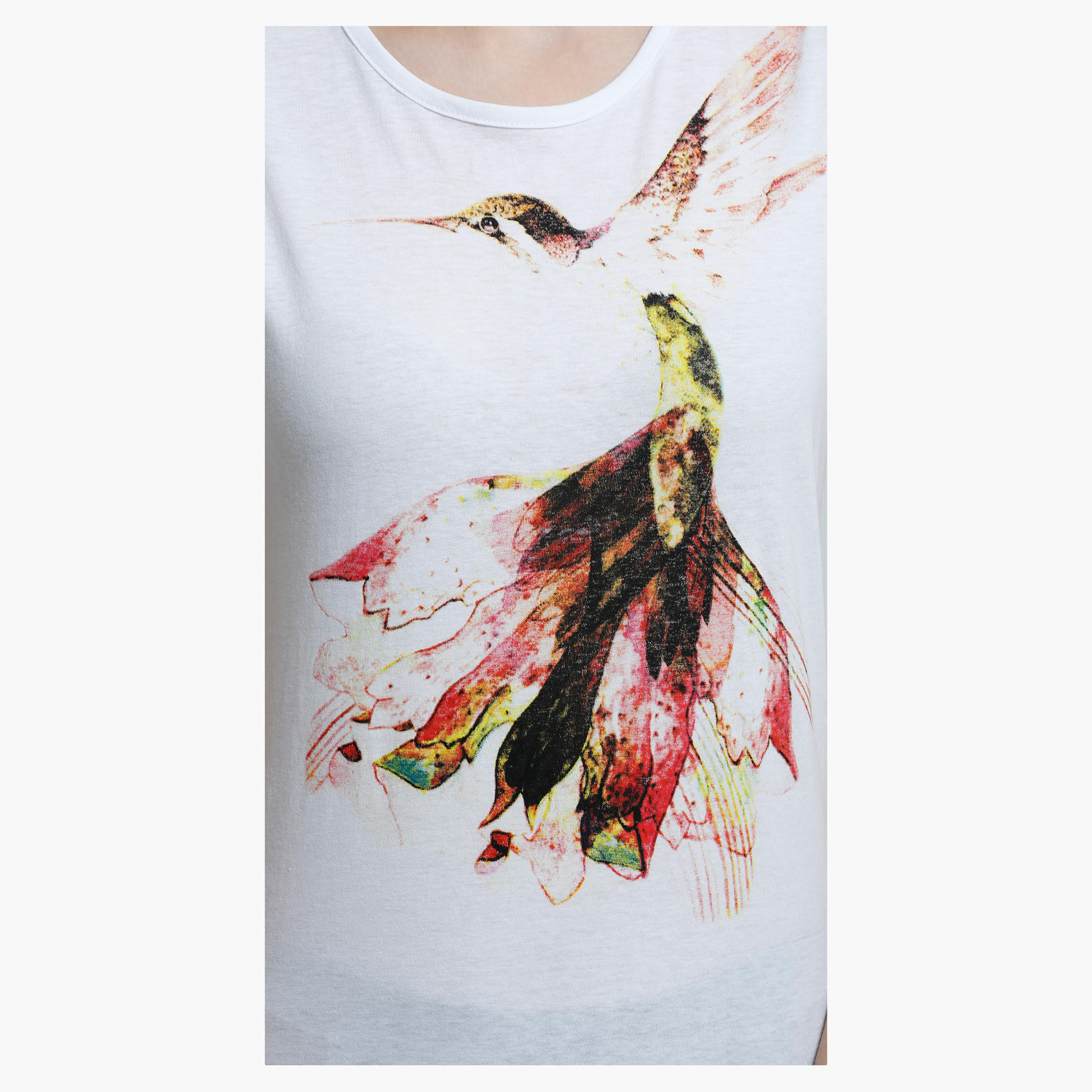 Printed T-Shirt with Crew Neck and Short Sleeves-women-clothing-tshirts-image-4