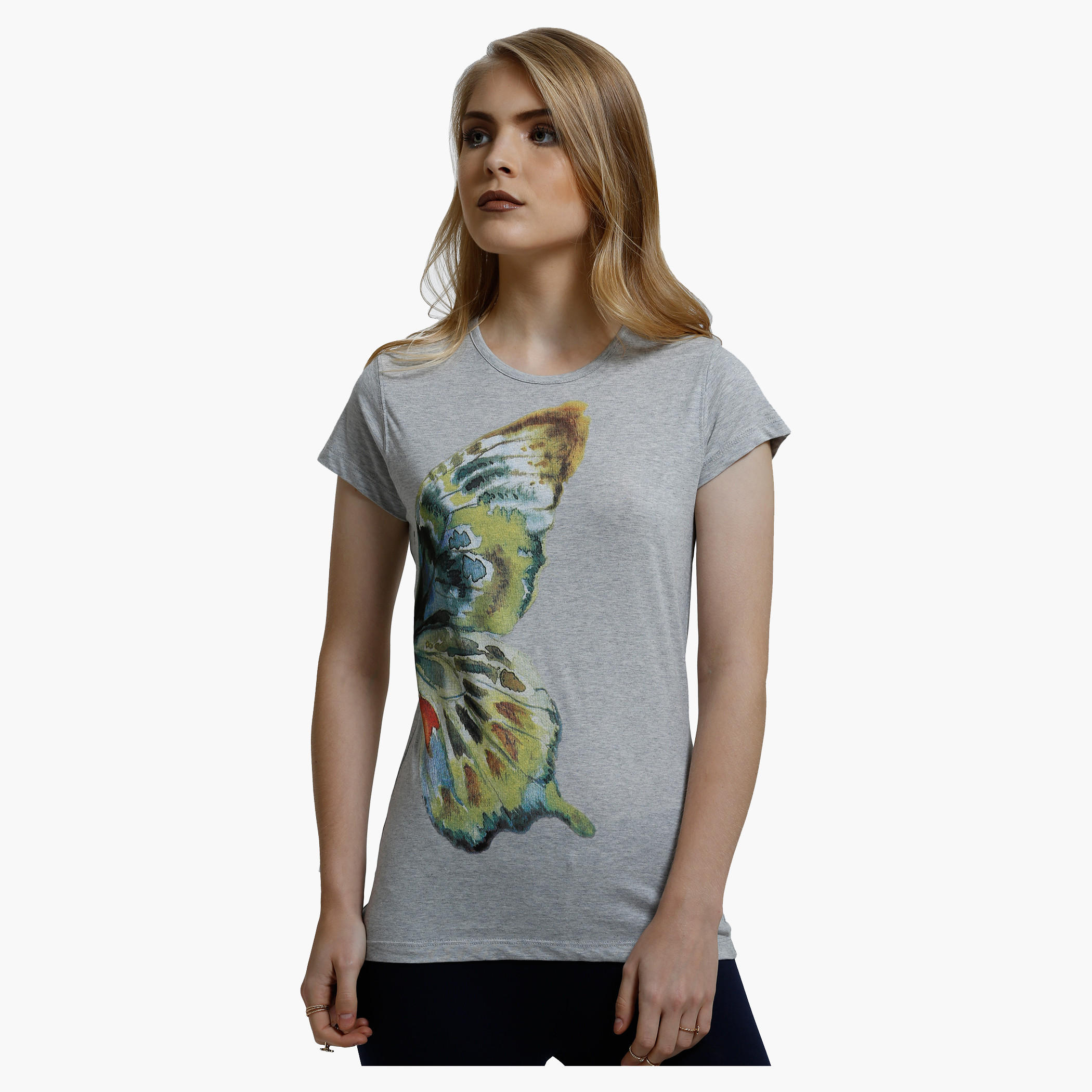 Printed T-Shirt with Crew Neck and Short Sleeves-women-clothing-tshirts-image-1