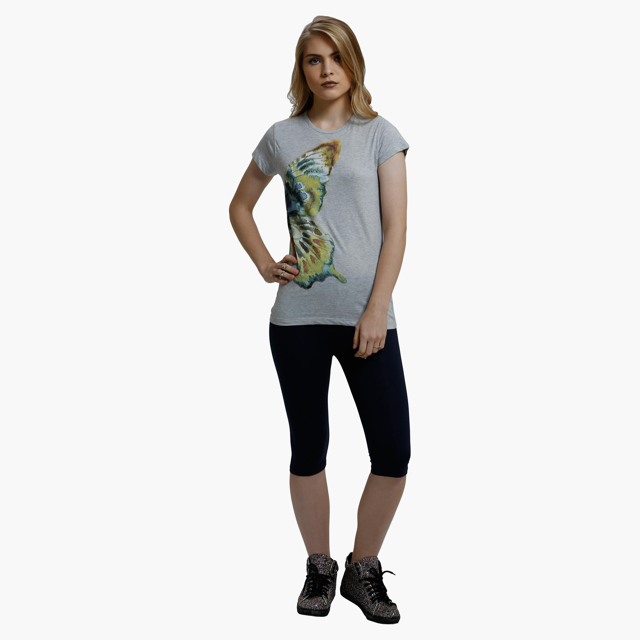 Printed T-Shirt with Crew Neck and Short Sleeves-women-clothing-tshirts-image-5