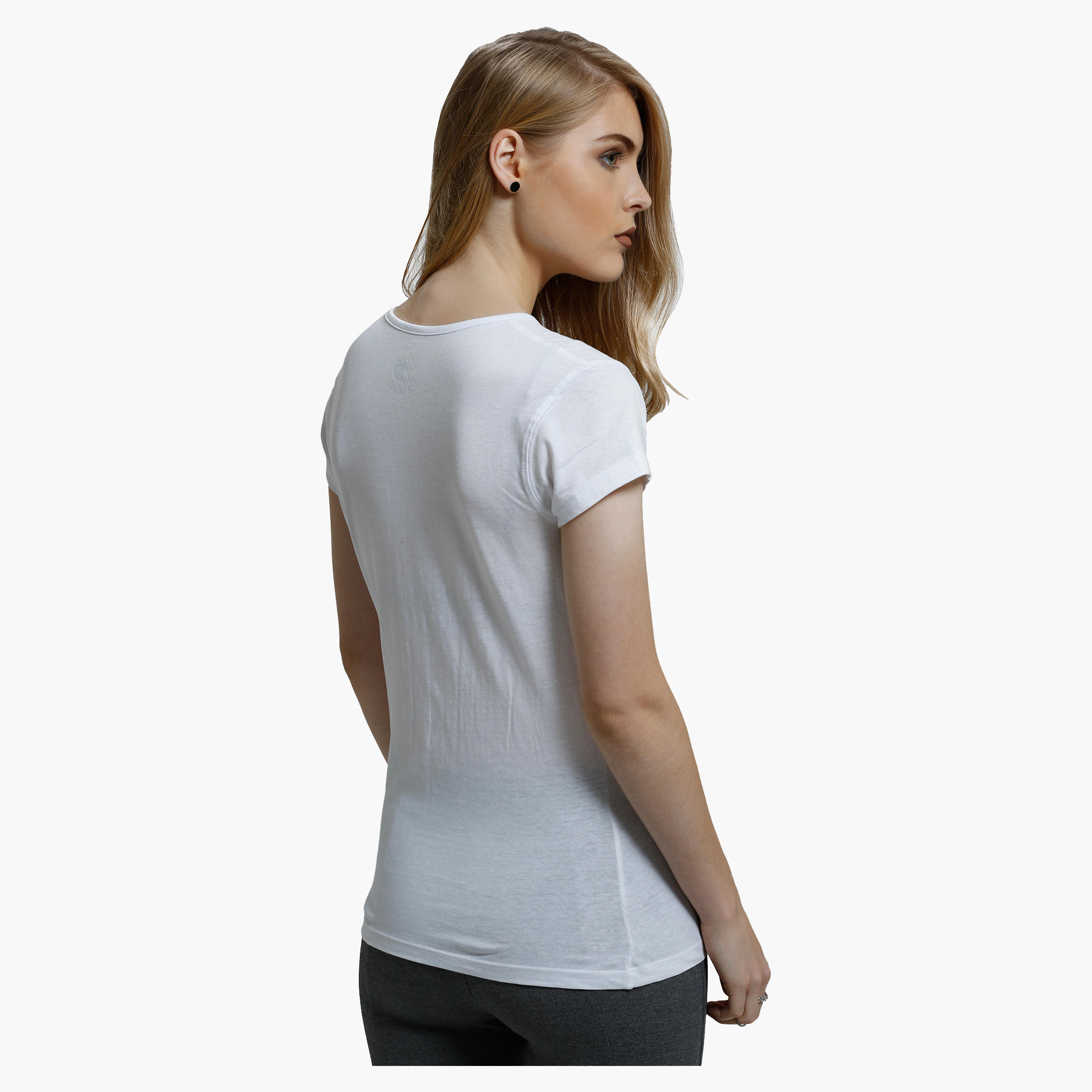 Printed T-Shirt with Crew Neck and Short Sleeves-women-clothing-tshirts-image-2