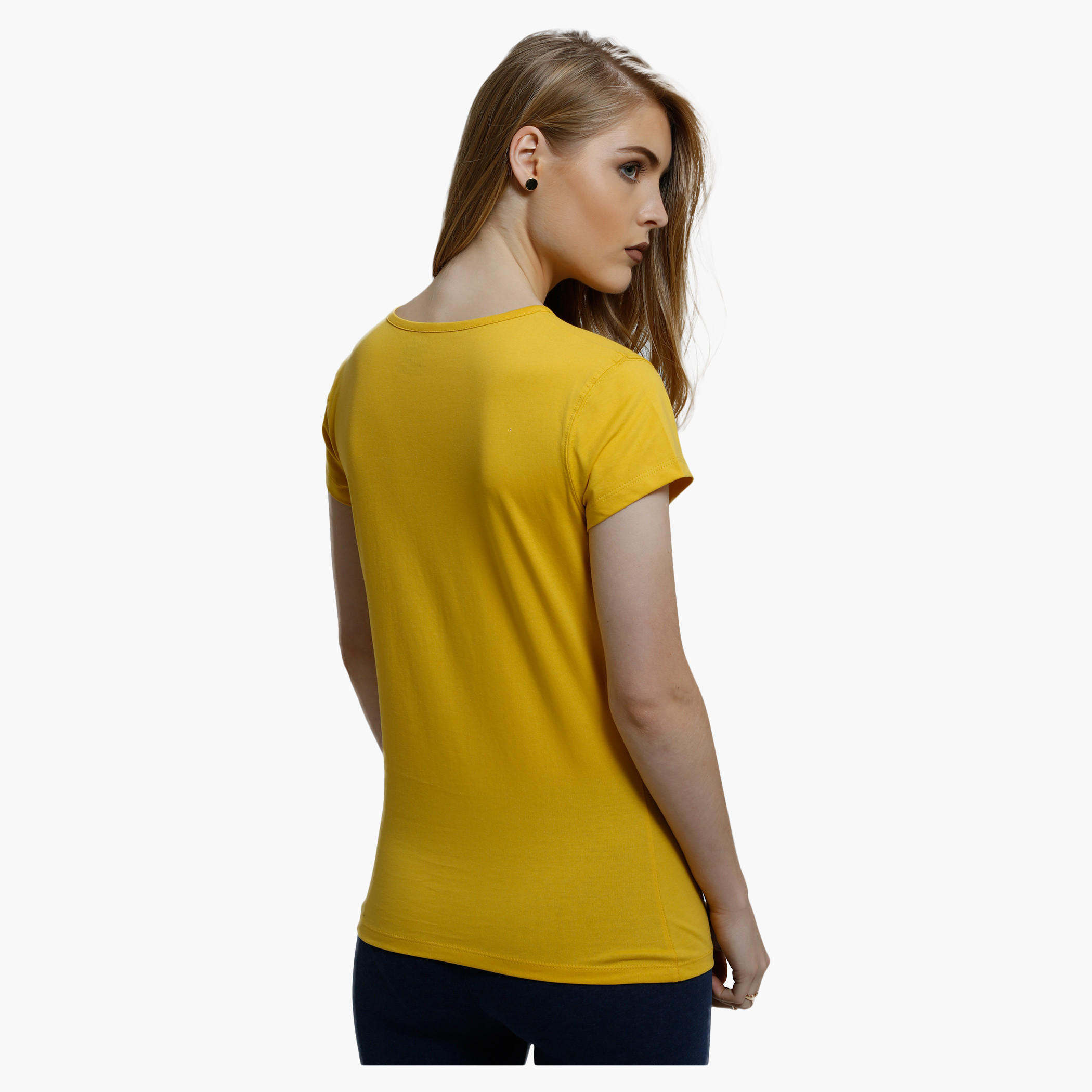 Printed Round Neck T-Shirt with Short Sleeves-women-clothing-tshirts-image-2