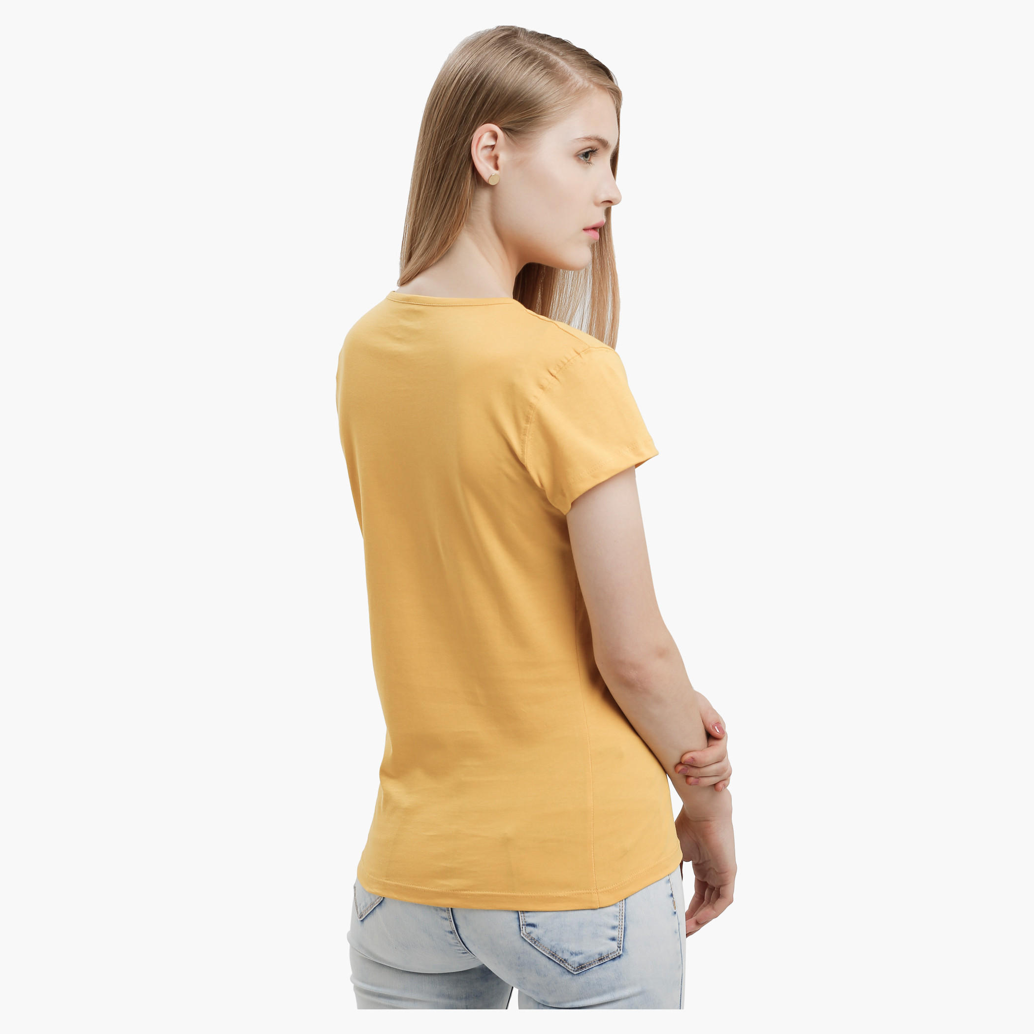 Graphic Print T-Shirt with Round Neck and Short Sleeves-women-clothing-tshirts-image-2