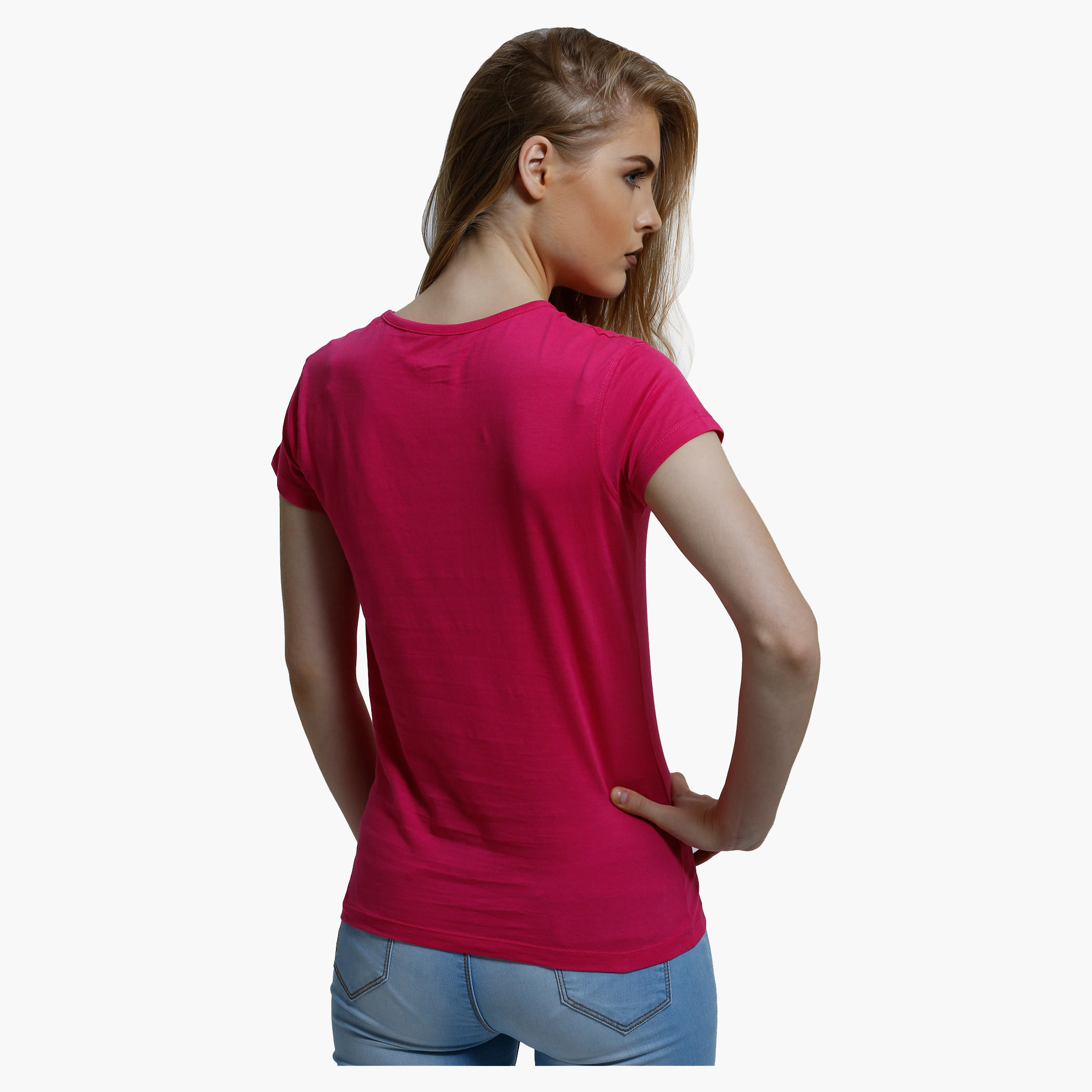 Printed T-Shirt with Crew Neck and Short Sleeves-women-clothing-tshirts-image-2
