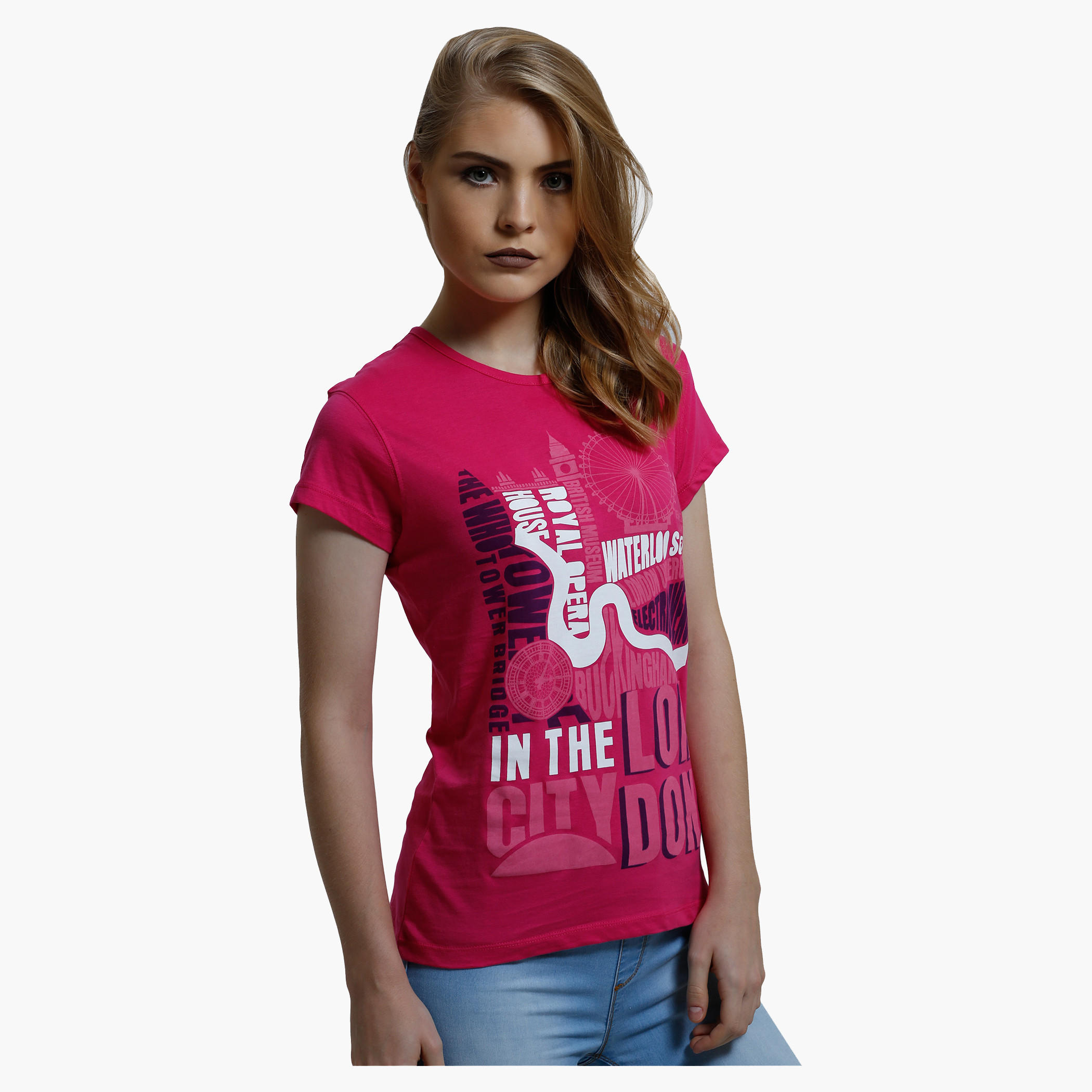 Printed T-Shirt with Crew Neck and Short Sleeves-women-clothing-tshirts-image-3