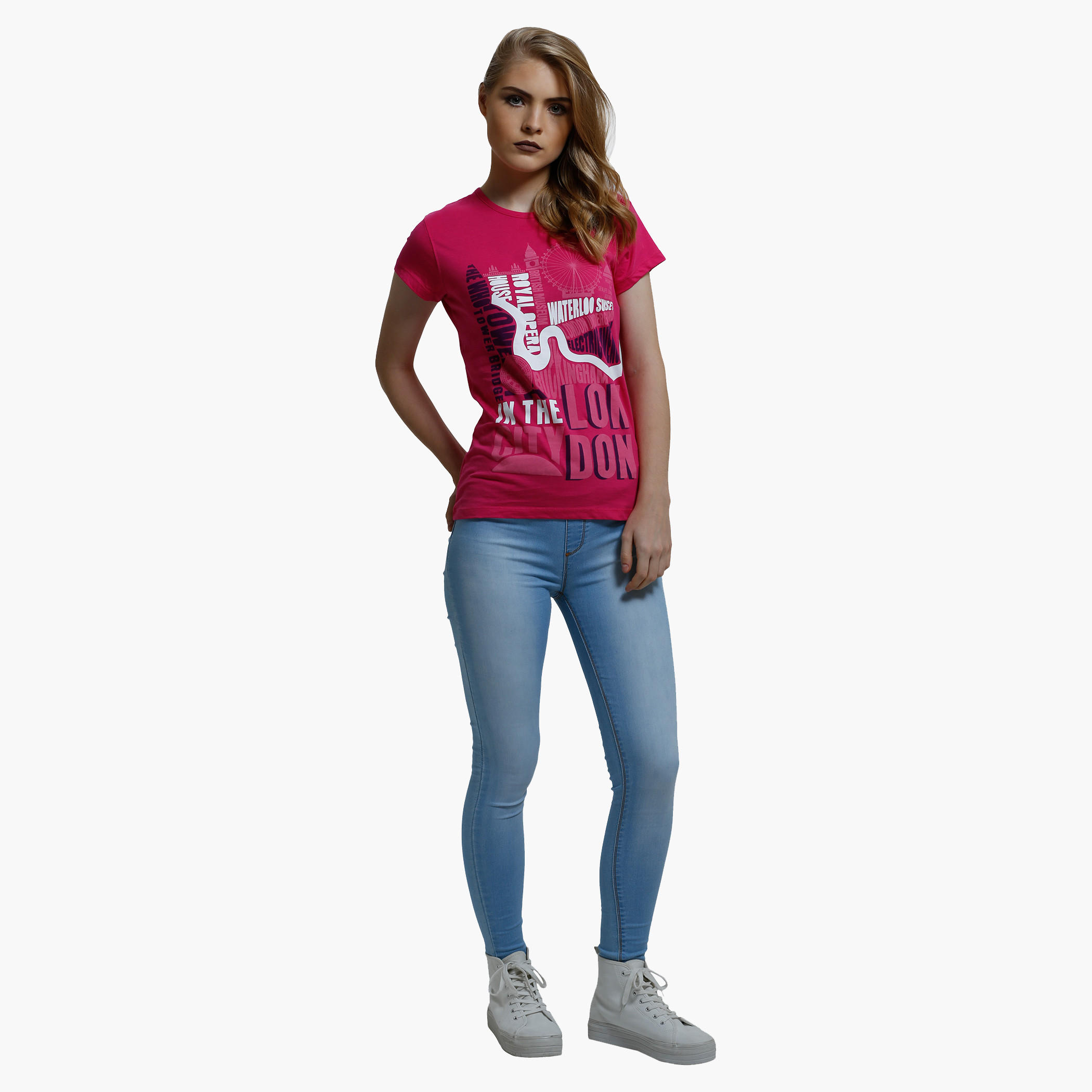 Printed T-Shirt with Crew Neck and Short Sleeves-women-clothing-tshirts-image-5