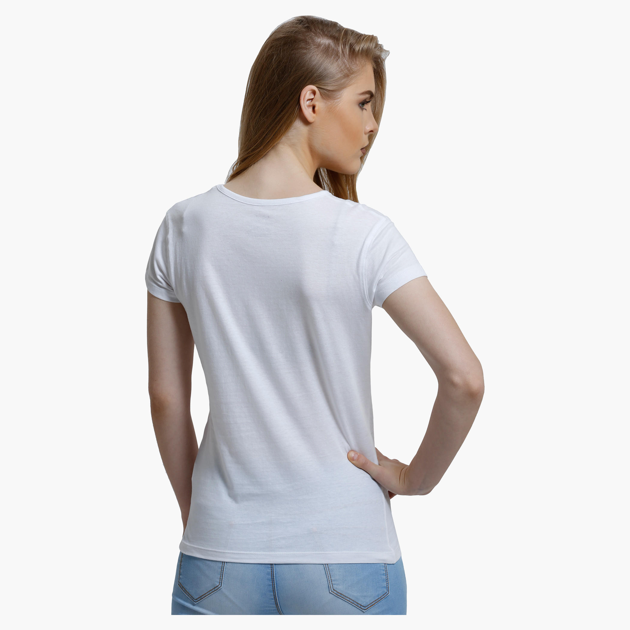 Printed T-Shirt with Crew Neck and Short Sleeves-women-clothing-tshirts-image-7