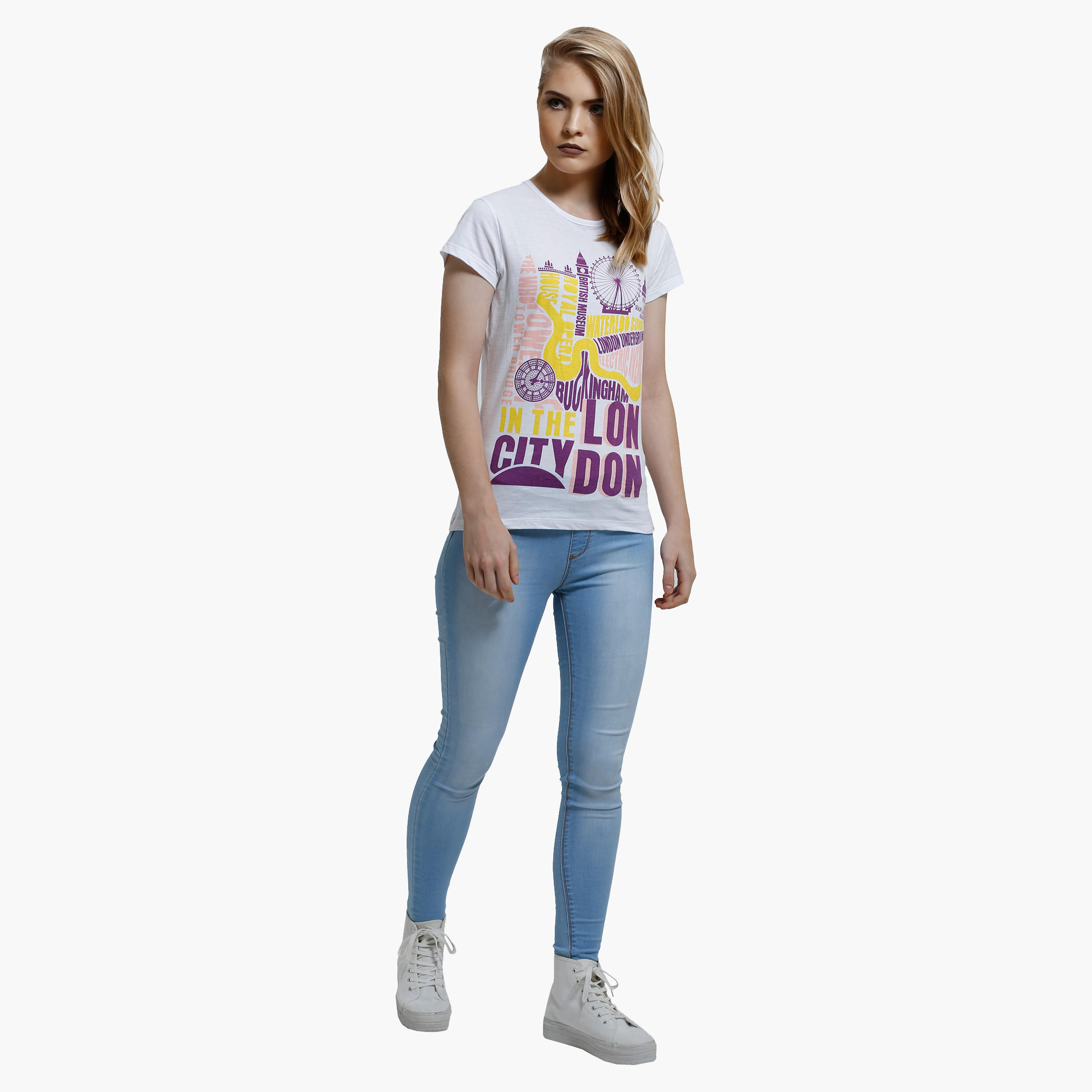 Printed T-Shirt with Crew Neck and Short Sleeves-women-clothing-tshirts-image-10