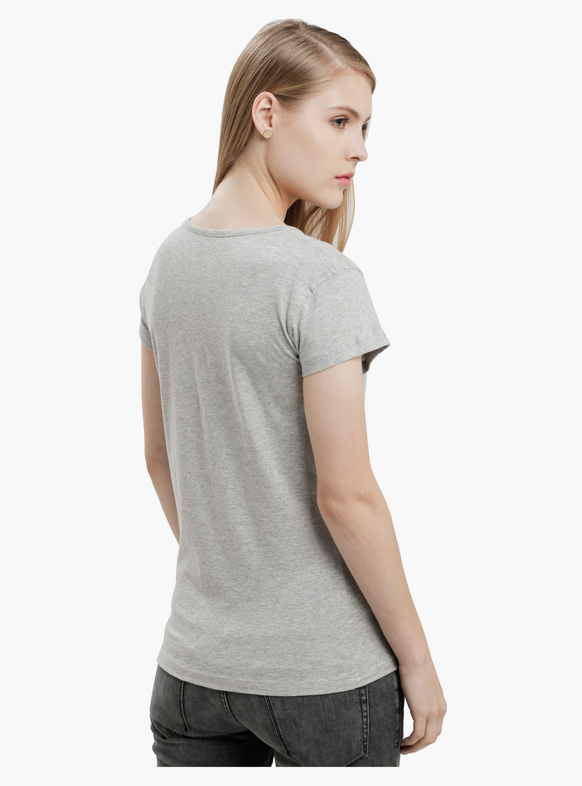 Graphic Print T-Shirt with Round Neck and Short Sleeves-women-clothing-tshirts-image-2
