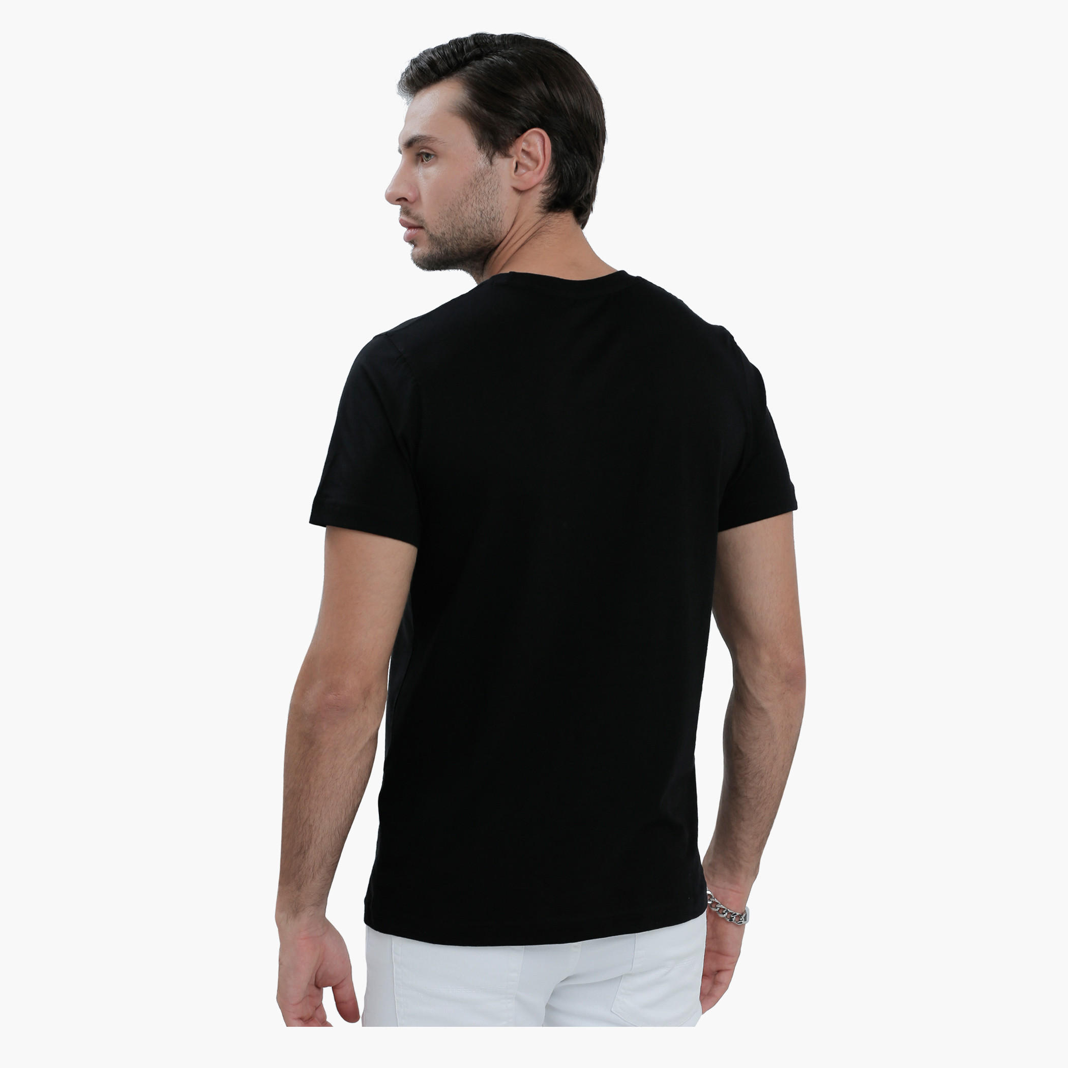 Graphic Print T-Shirt with Round Neck and Short Sleeves-men-clothing-tshirtsandpolos-tshirts-image-2