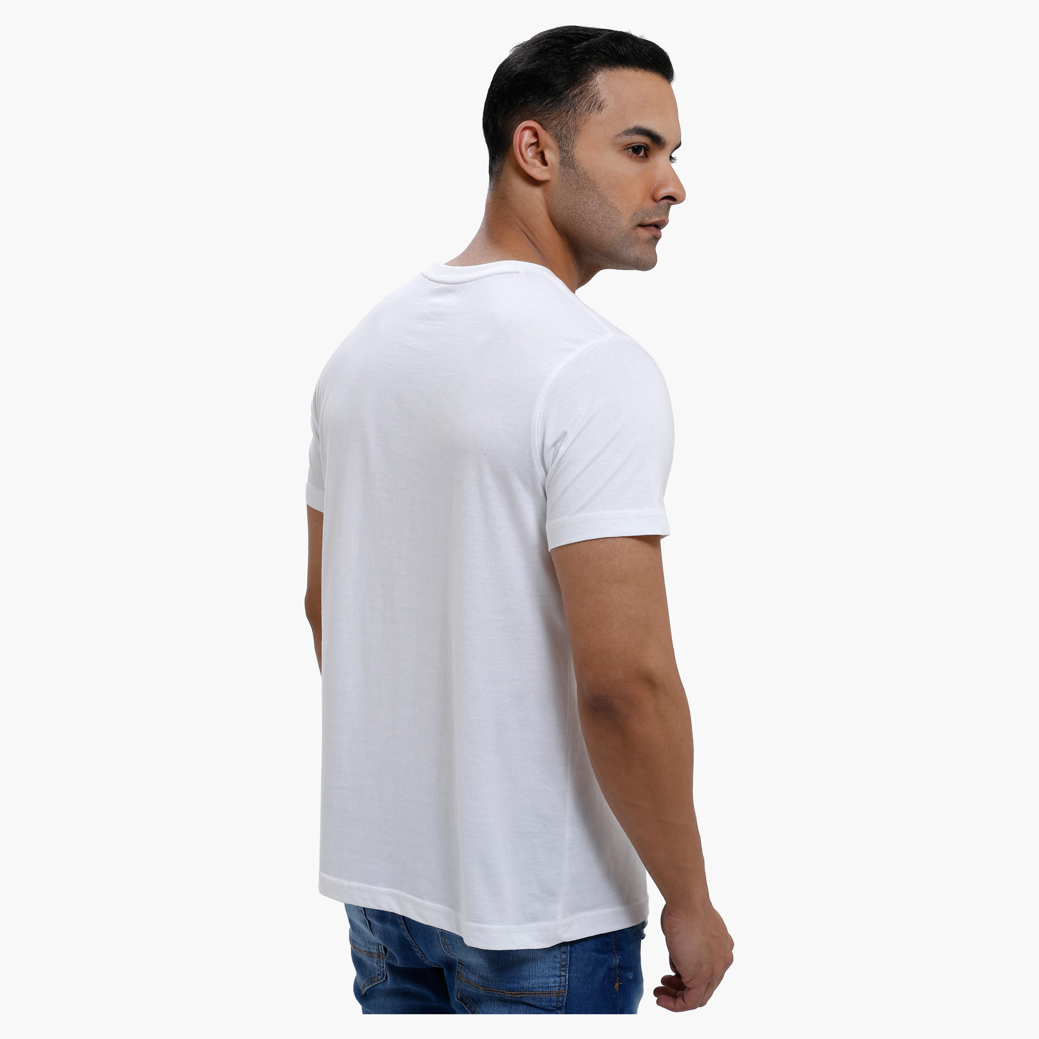 Round Neck T-Shirt with Short Sleeves in Slim Fit-men-clothing-tshirtsandpolos-tshirts-image-2