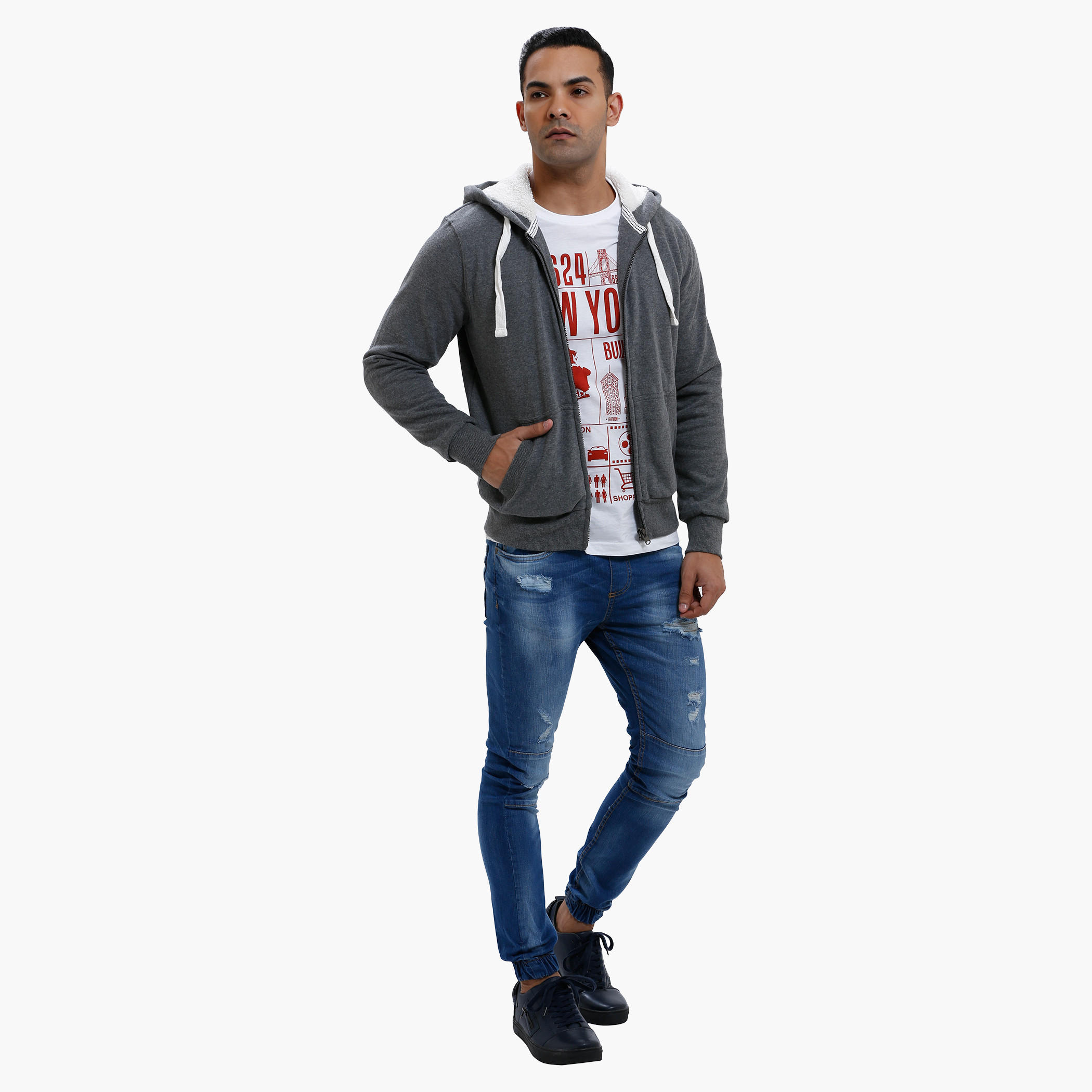 Round Neck T-Shirt with Short Sleeves in Slim Fit-men-clothing-tshirtsandpolos-tshirts-image-4
