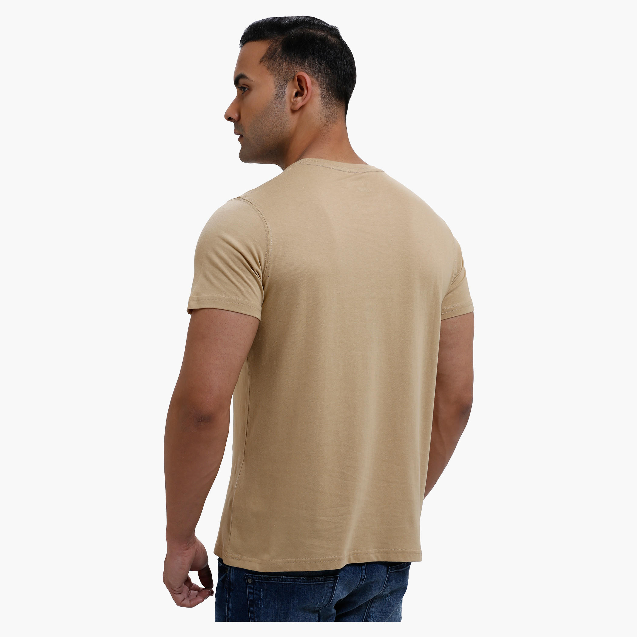 Round Neck T-Shirt with Short Sleeves in Slim Fit-men-clothing-tshirtsandpolos-tshirts-image-2
