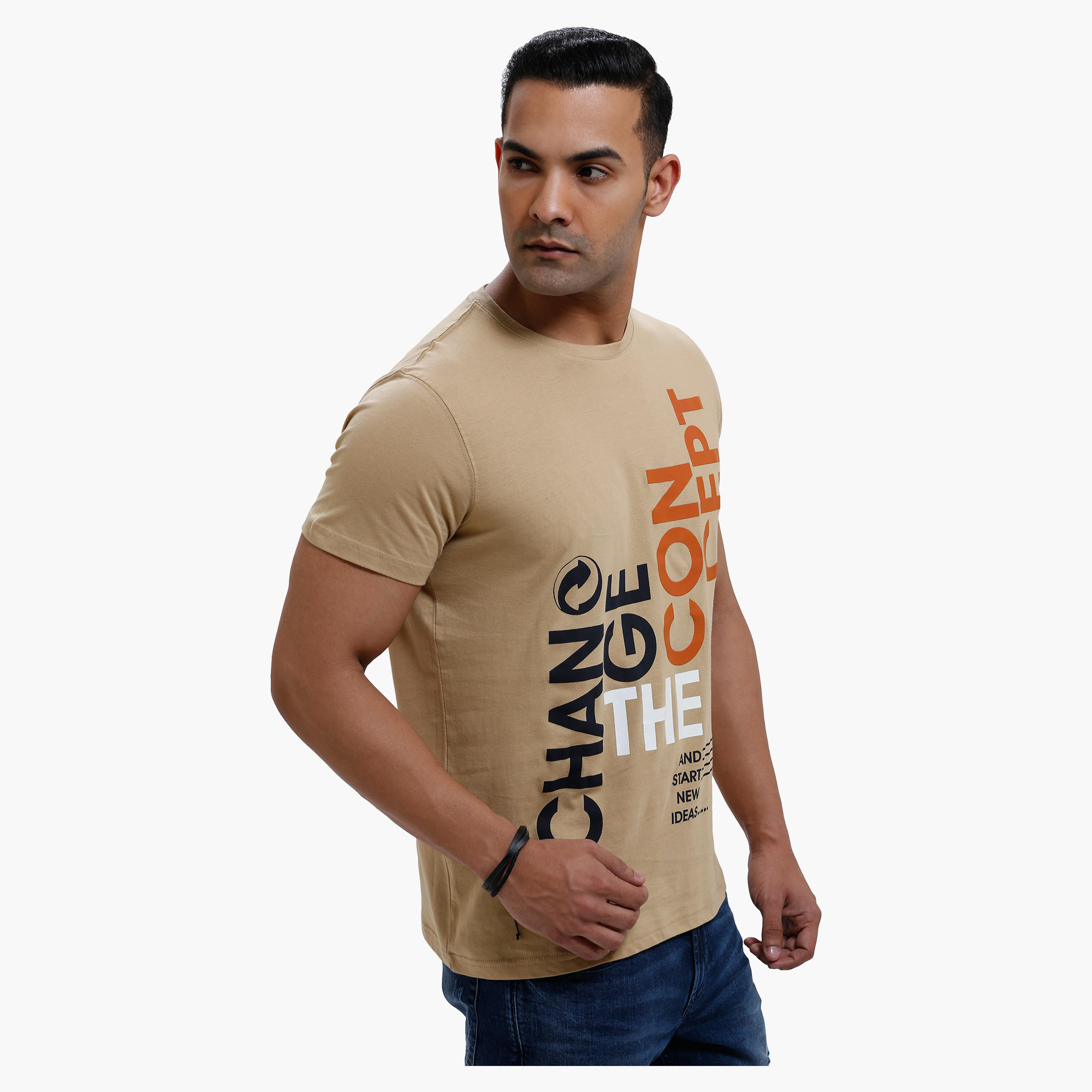 Round Neck T-Shirt with Short Sleeves in Slim Fit-men-clothing-tshirtsandpolos-tshirts-image-3