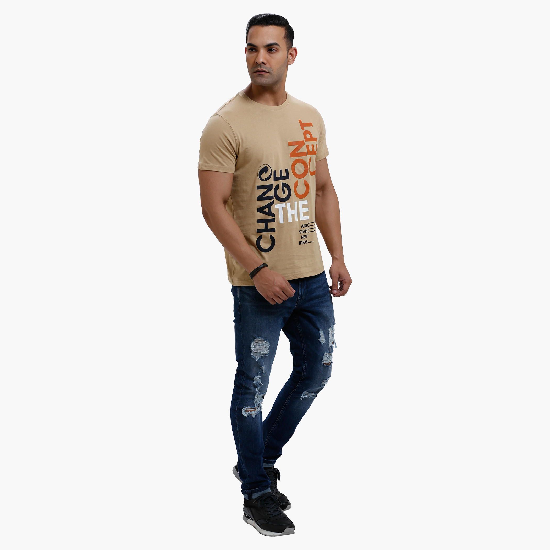 Round Neck T-Shirt with Short Sleeves in Slim Fit-men-clothing-tshirtsandpolos-tshirts-image-5