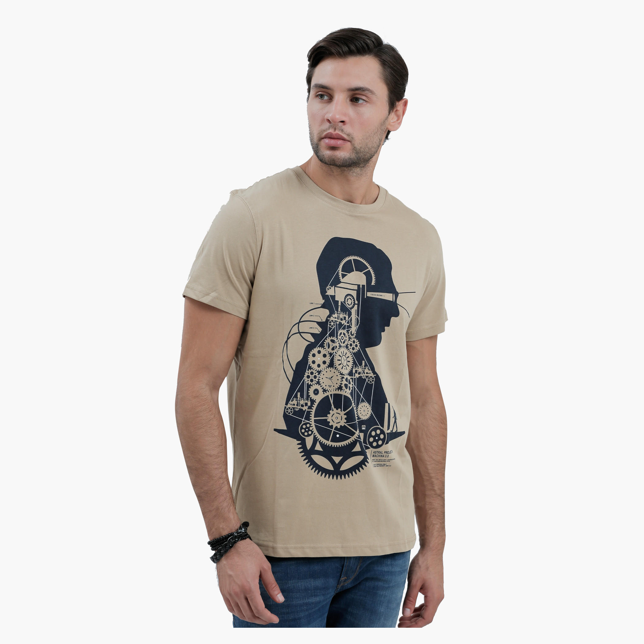 Graphic Print T-Shirt with Round Neck and Short Sleeves-men-clothing-tshirtsandpolos-tshirts-image-1