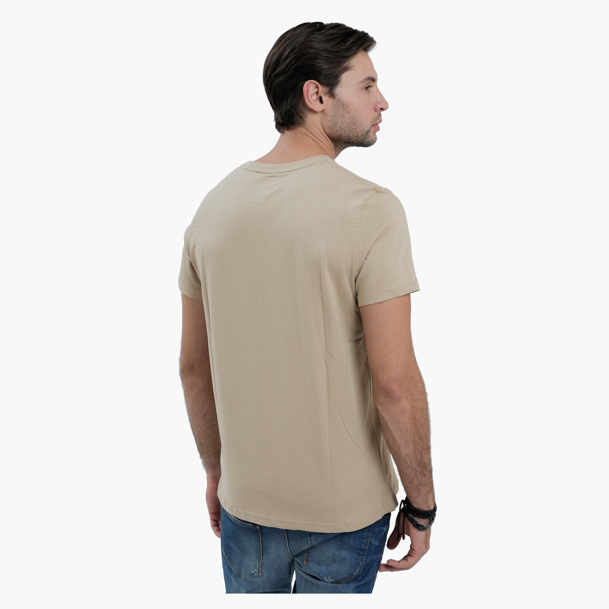 Graphic Print T-Shirt with Round Neck and Short Sleeves-men-clothing-tshirtsandpolos-tshirts-image-2