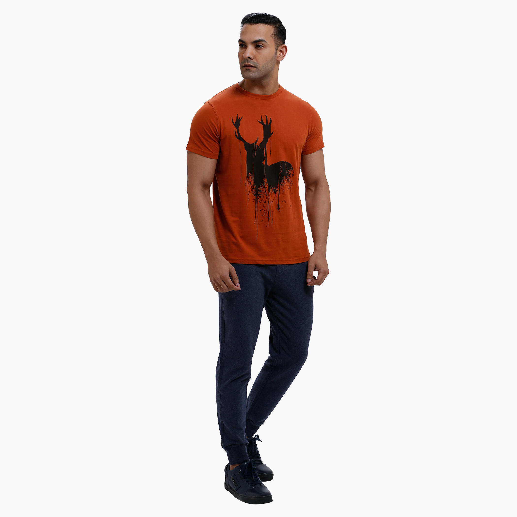 Printed Round Neck T-Shirt with Short Sleeves in Slim Fit-men-clothing-tshirtsandpolos-tshirts-image-5