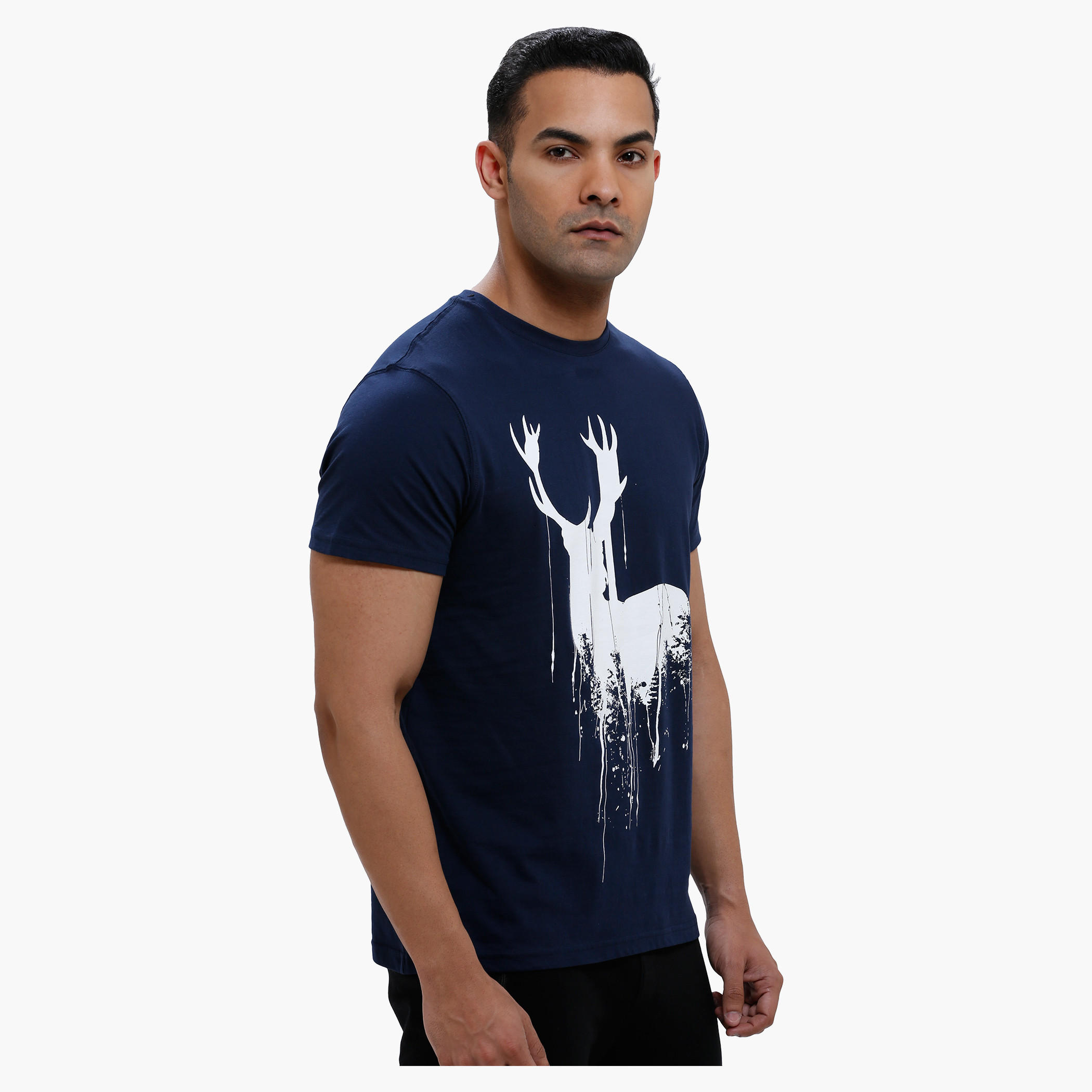 Printed Round Neck T-Shirt with Short Sleeves in Slim Fit-men-clothing-tshirtsandpolos-tshirts-image-8
