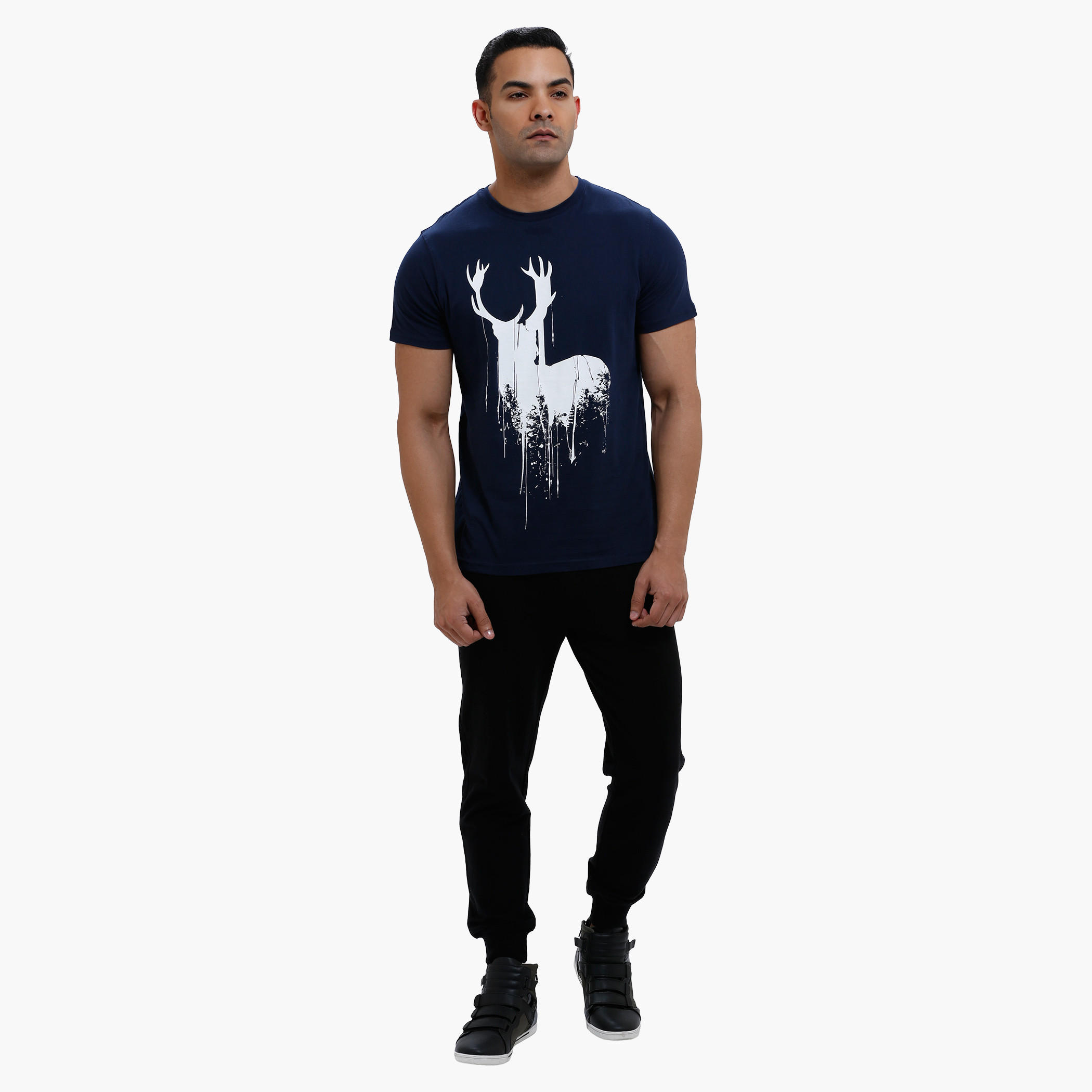 Printed Round Neck T-Shirt with Short Sleeves in Slim Fit-men-clothing-tshirtsandpolos-tshirts-image-10