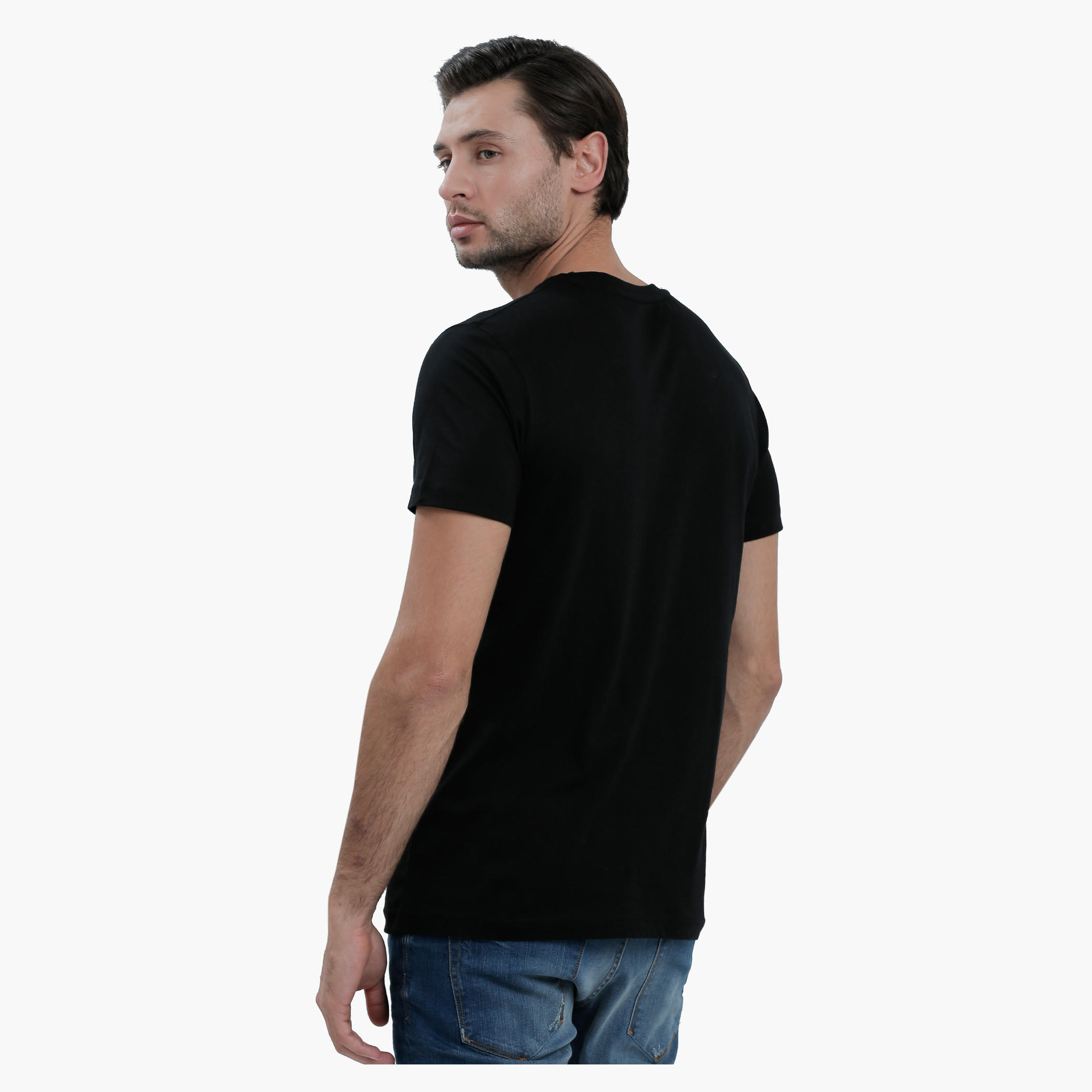 Graphic Print T-Shirt with Round Neck and Short Sleeves-men-clothing-tshirtsandpolos-tshirts-image-2