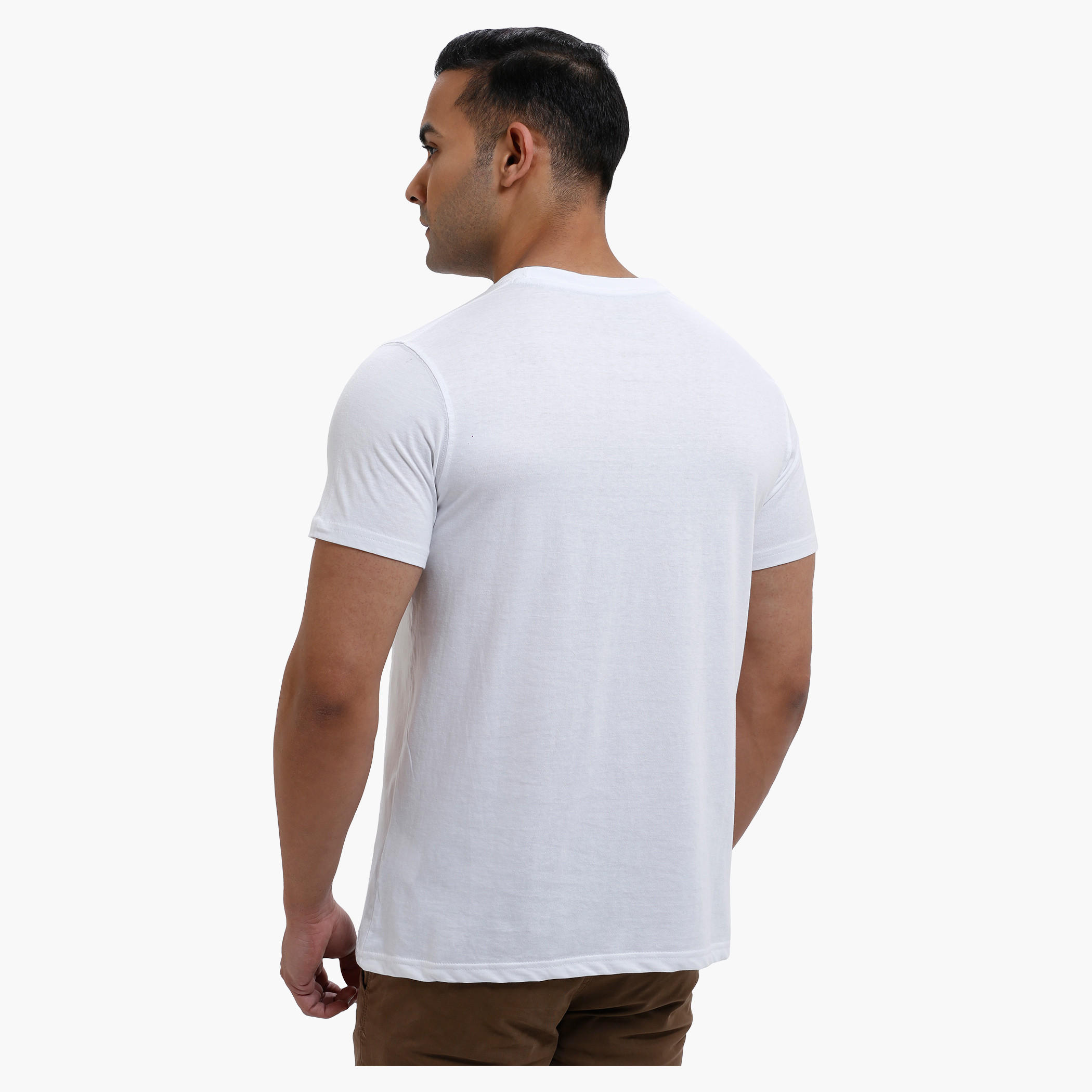 Printed Round Neck T-Shirt with Short Sleeves in Slim Fit-men-clothing-tshirtsandpolos-tshirts-image-2