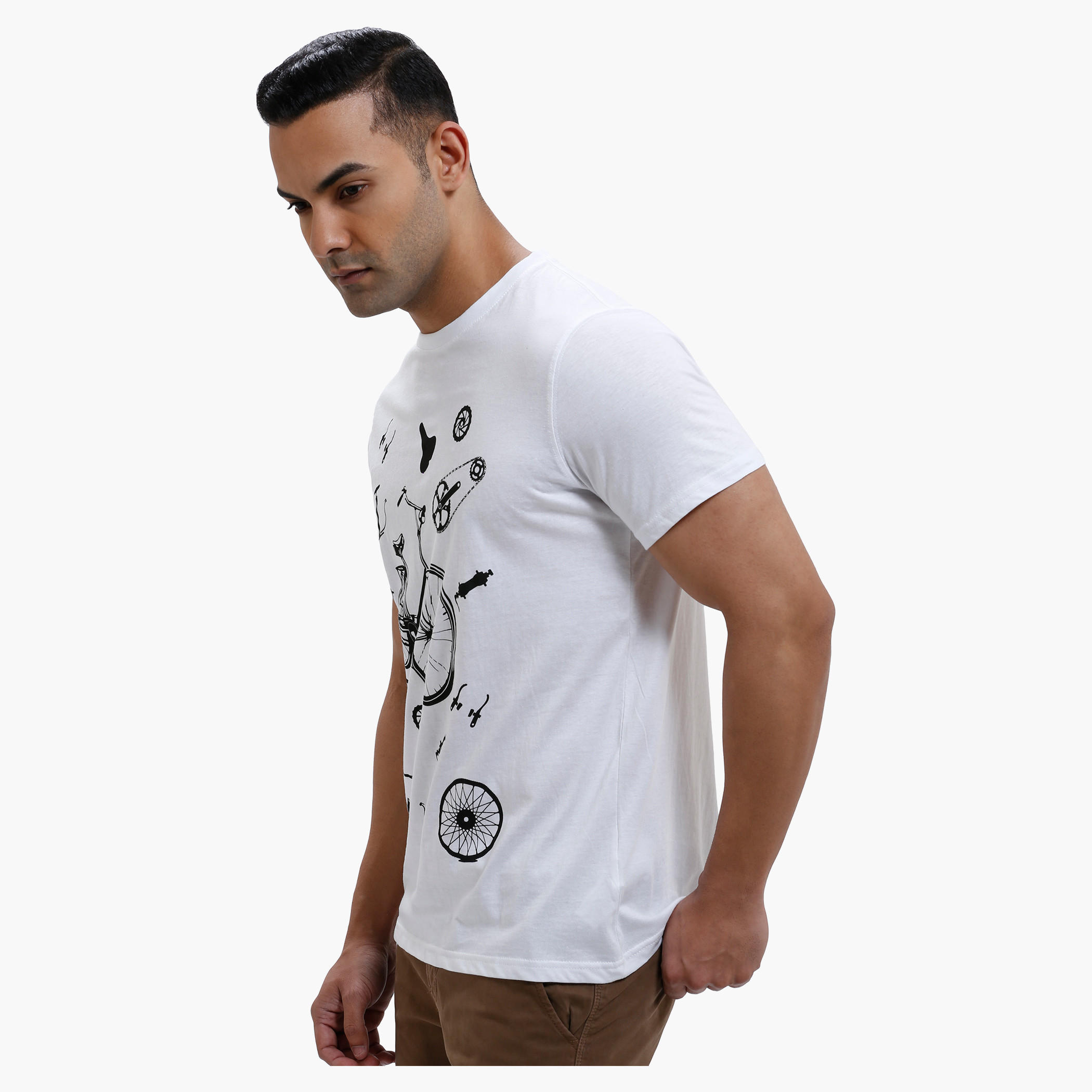 Printed Round Neck T-Shirt with Short Sleeves in Slim Fit-men-clothing-tshirtsandpolos-tshirts-image-3