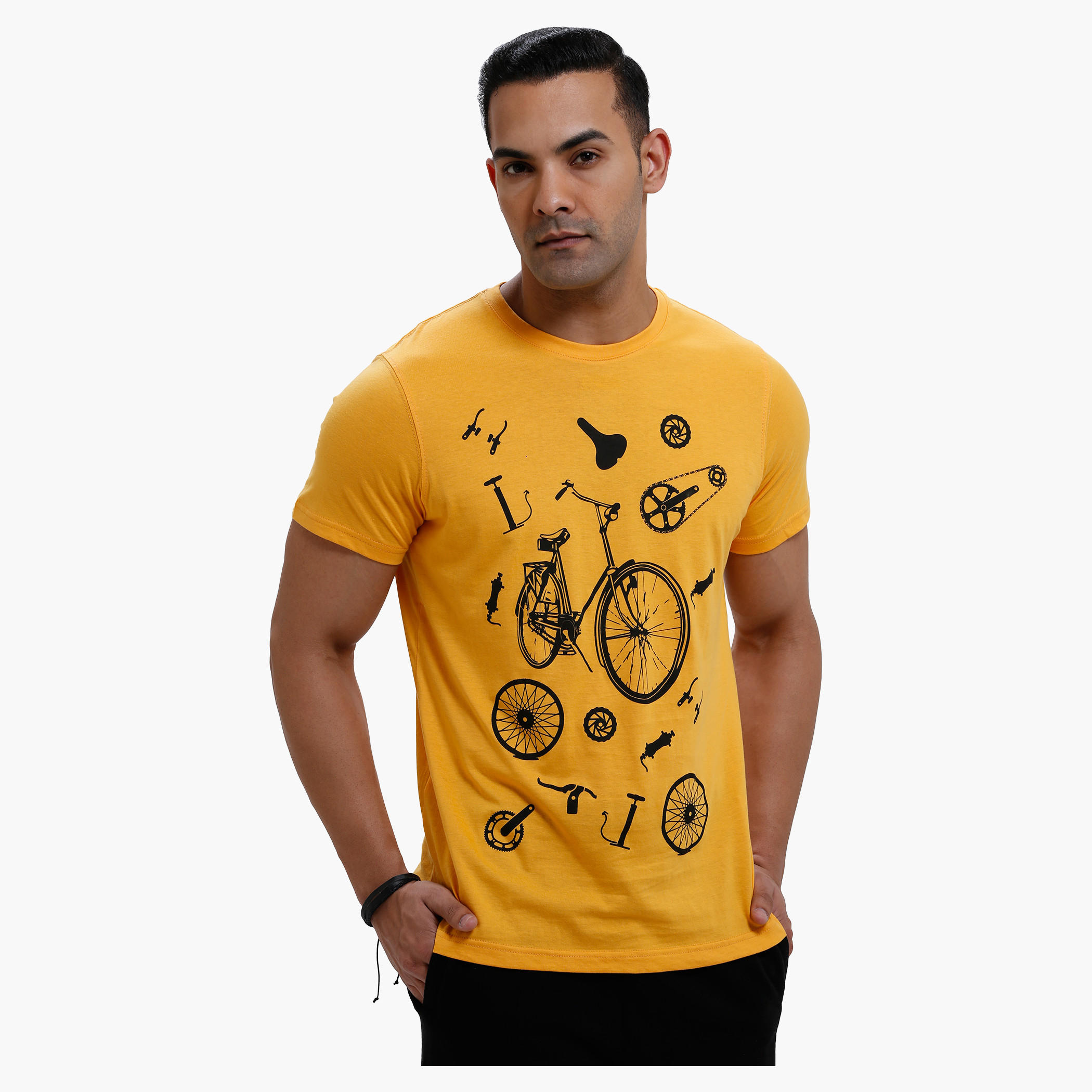 Printed Round Neck T-Shirt with Short Sleeves in Slim Fit-men-clothing-tshirtsandpolos-tshirts-image-6